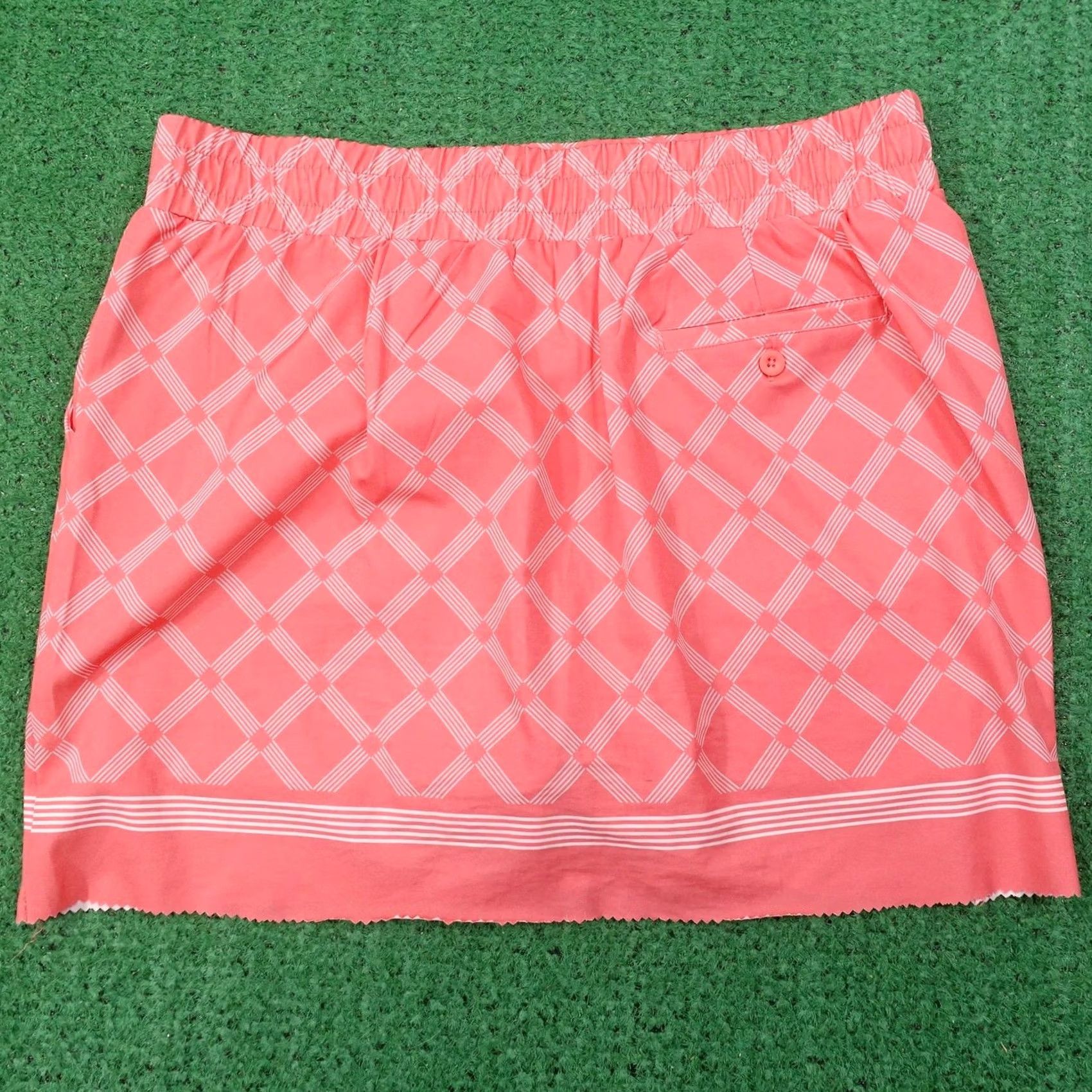 Kyodan Kyodan Golf Womens M Pink Argyle Skort - Regular Shorts Polyester Microfiber Skirt Size 32" / US 10 / IT 46 - 3 Thumbnail