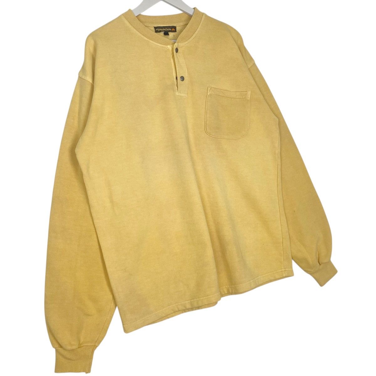 Vintage Vintage Momentum Japan Sweatshirt Plain Yellow Size M Size US M / EU 48-50 / 2 - 3 Thumbnail