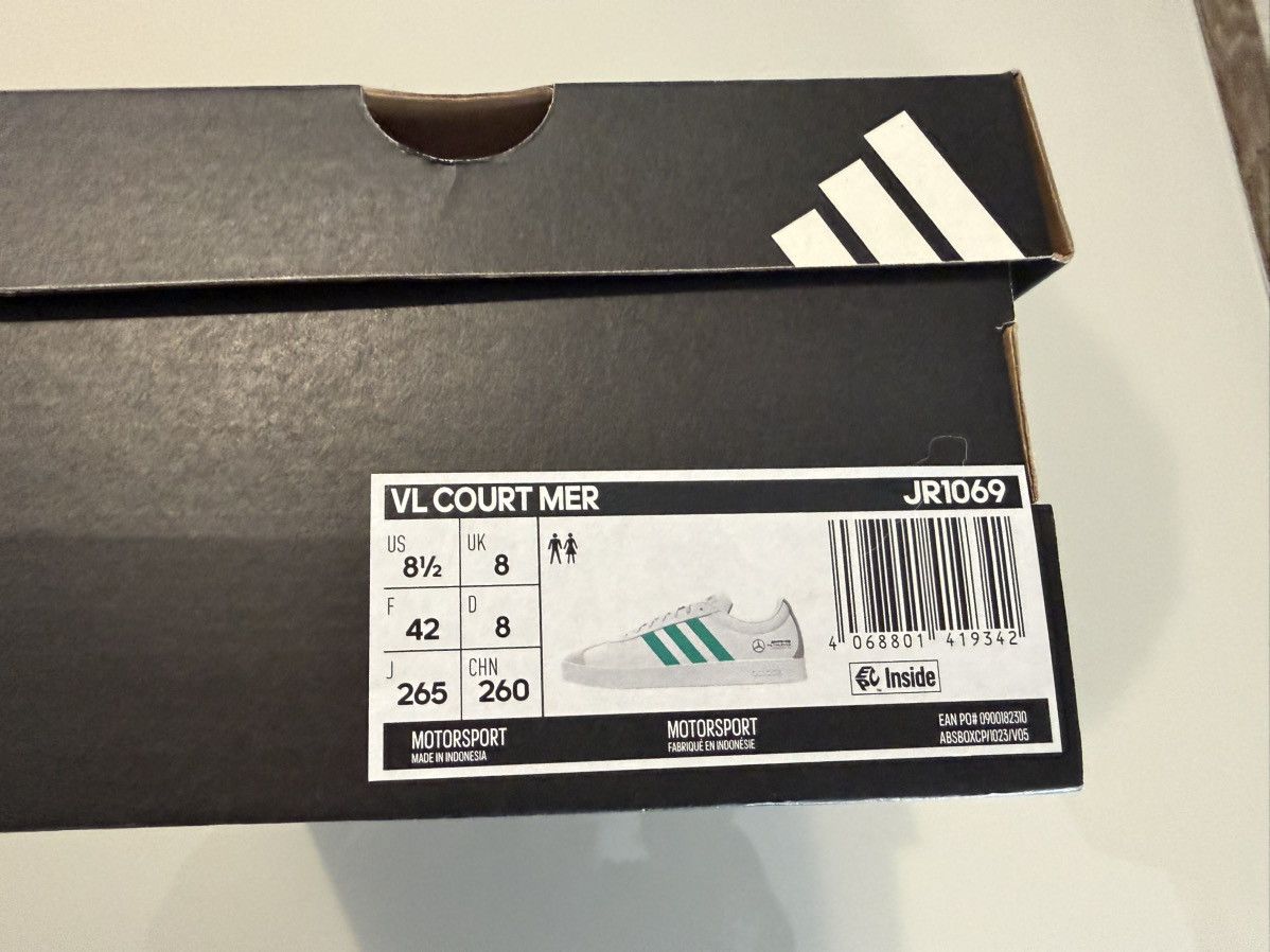 Adidas NWT Adidas x Mercedes-AMG Petronas F1 Team VL Court Shoes Size US 8.5 / EU 41-42 - 2 Thumbnail