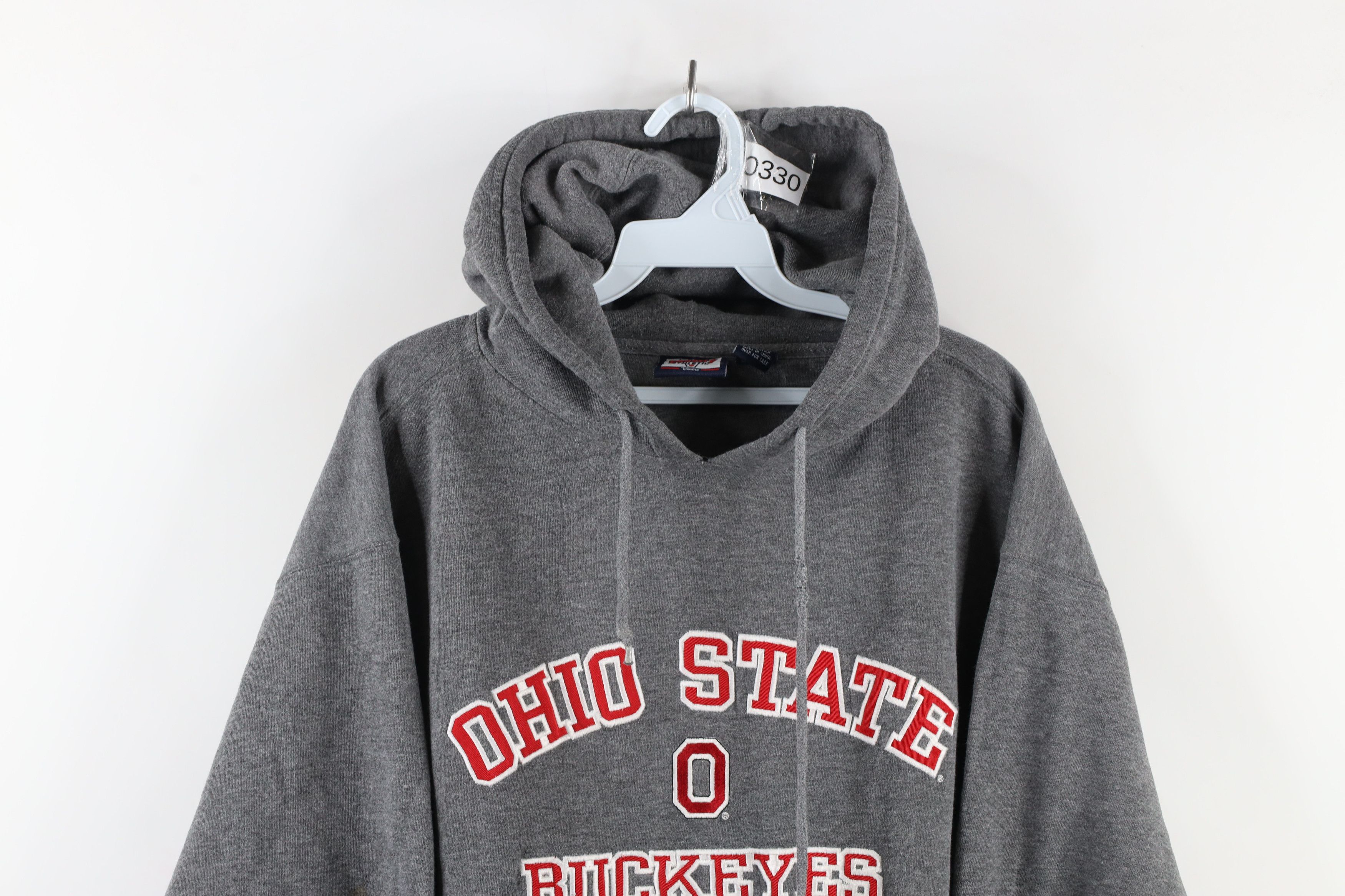 Vintage Vintage 90s Spell Out Ohio State University Hoodie Gray Size US L / EU 52-54 / 3 - 2 Thumbnail