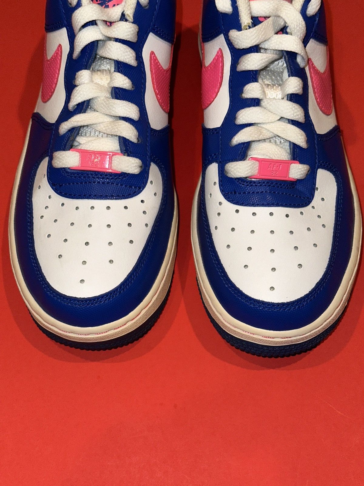 Nike NOS Vtg NIKE Air Force 1 AF-1 '82 Pink & Blue Deadstock 7M Size US 7 / EU 40 - 2 Thumbnail