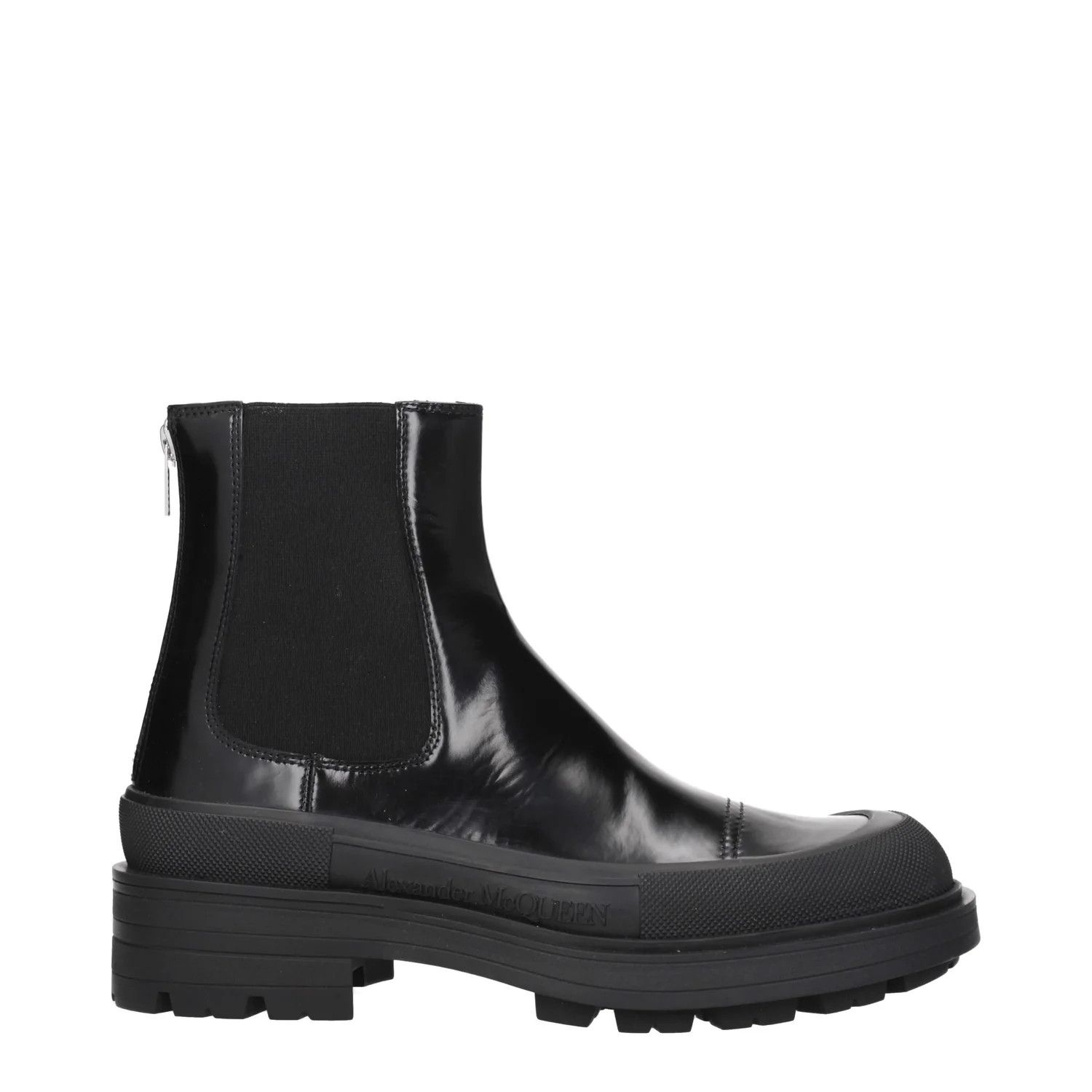 Alexander McQueen ob1o1e0225 Leather Ankle Boots in Black Size US 10.5 / EU 43-44 - 1 Thumbnail