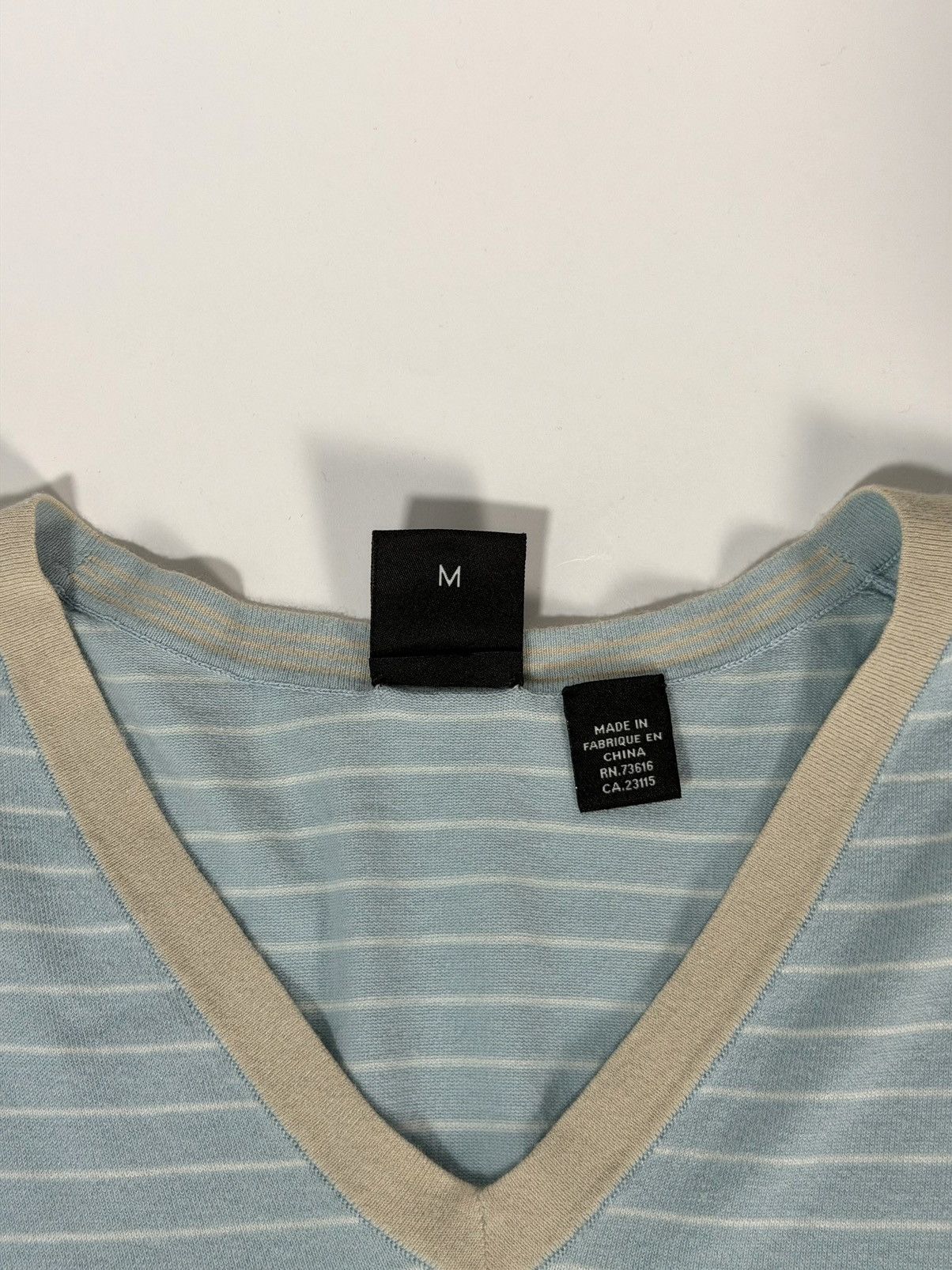 Hugo Boss Hugo Boss Striped V-Neck L/S T-Shirt Size US M / EU 48-50 / 2 - 5 Thumbnail