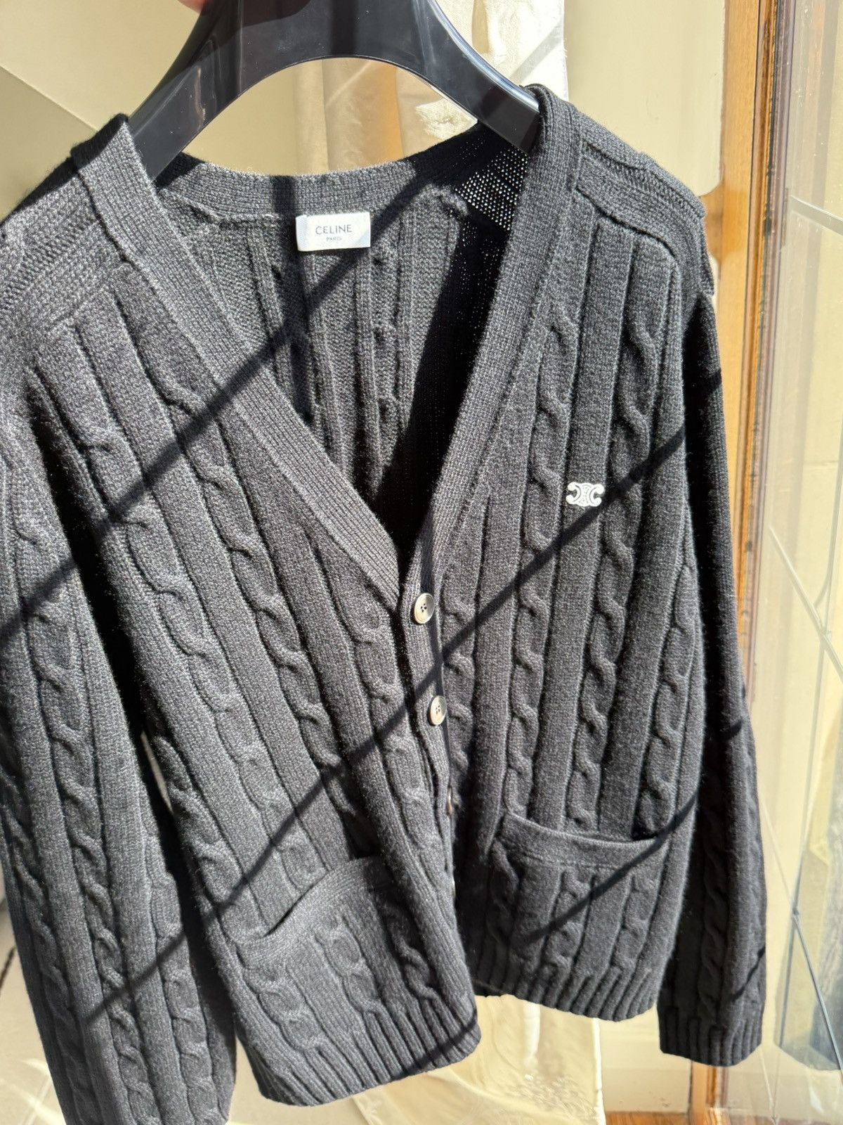 Celine $2.6k FW24 Celine logo triomphe cashmere cardigan Hedi XL Size US XL / EU 56 / 4 - 20 Thumbnail