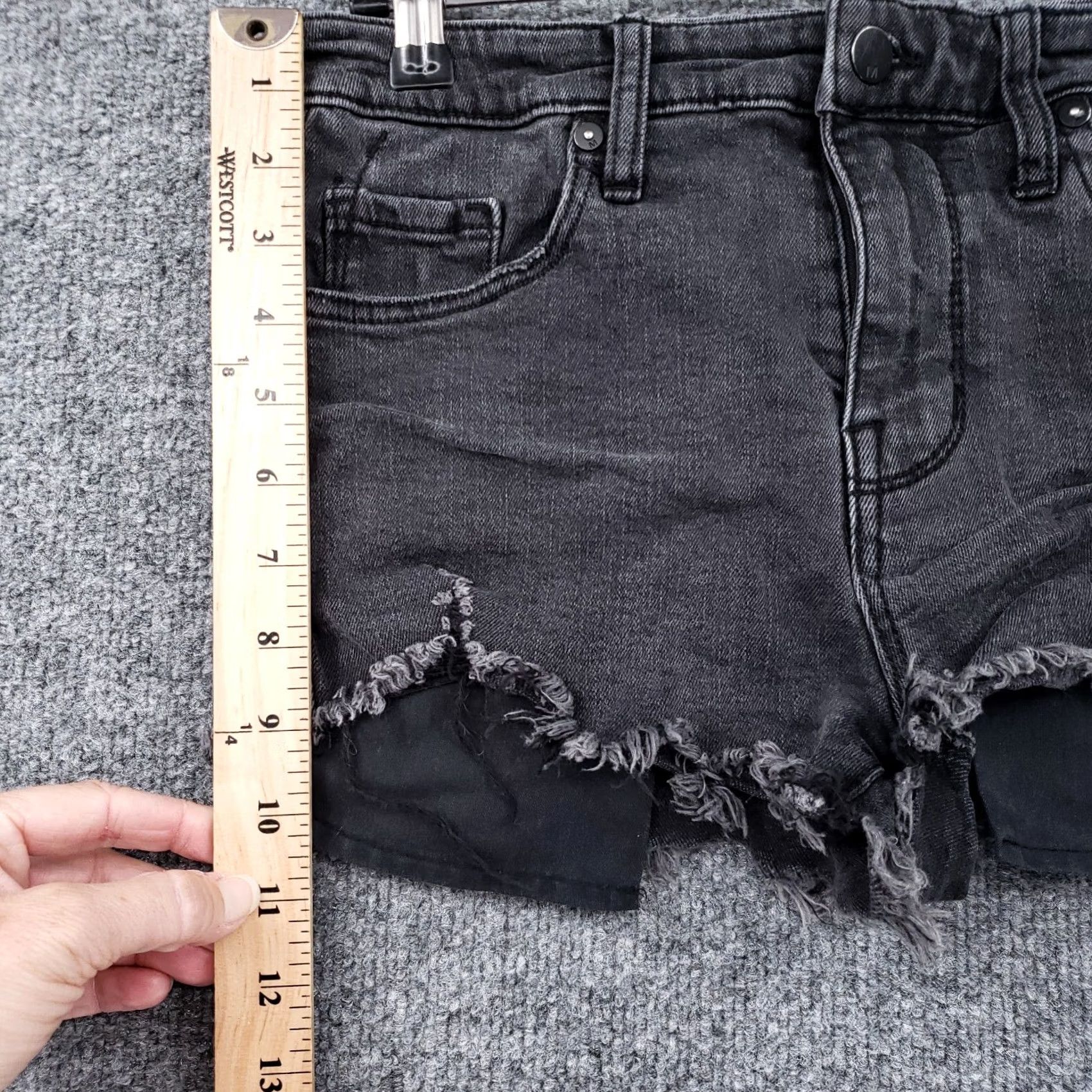 Mossimo Mossimo Shorts Womens Black Hot Pants High Rise Super Stretch Denim Size 6 Size 28" / US 6 / IT 42 - 4 Thumbnail