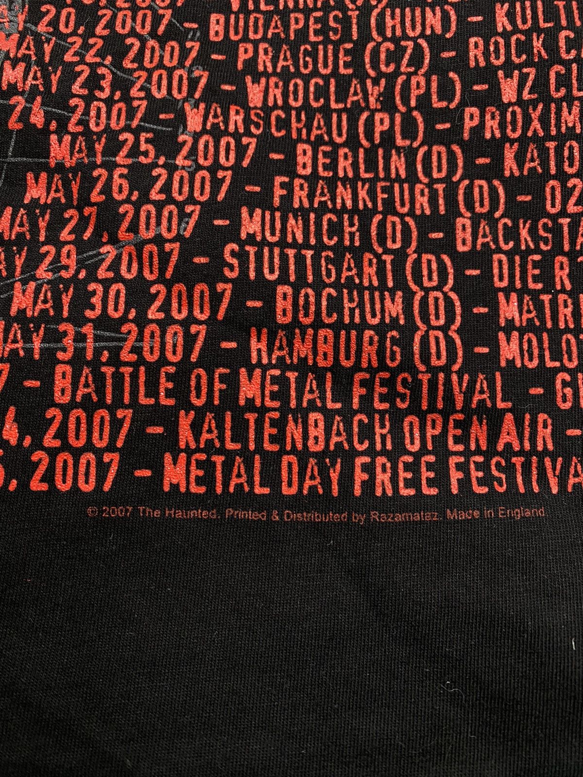 Band Tees × Vintage The Haunted 2007 Tour Death Metal Rock T-Shirt Size US L / EU 52-54 / 3 - 7 Thumbnail