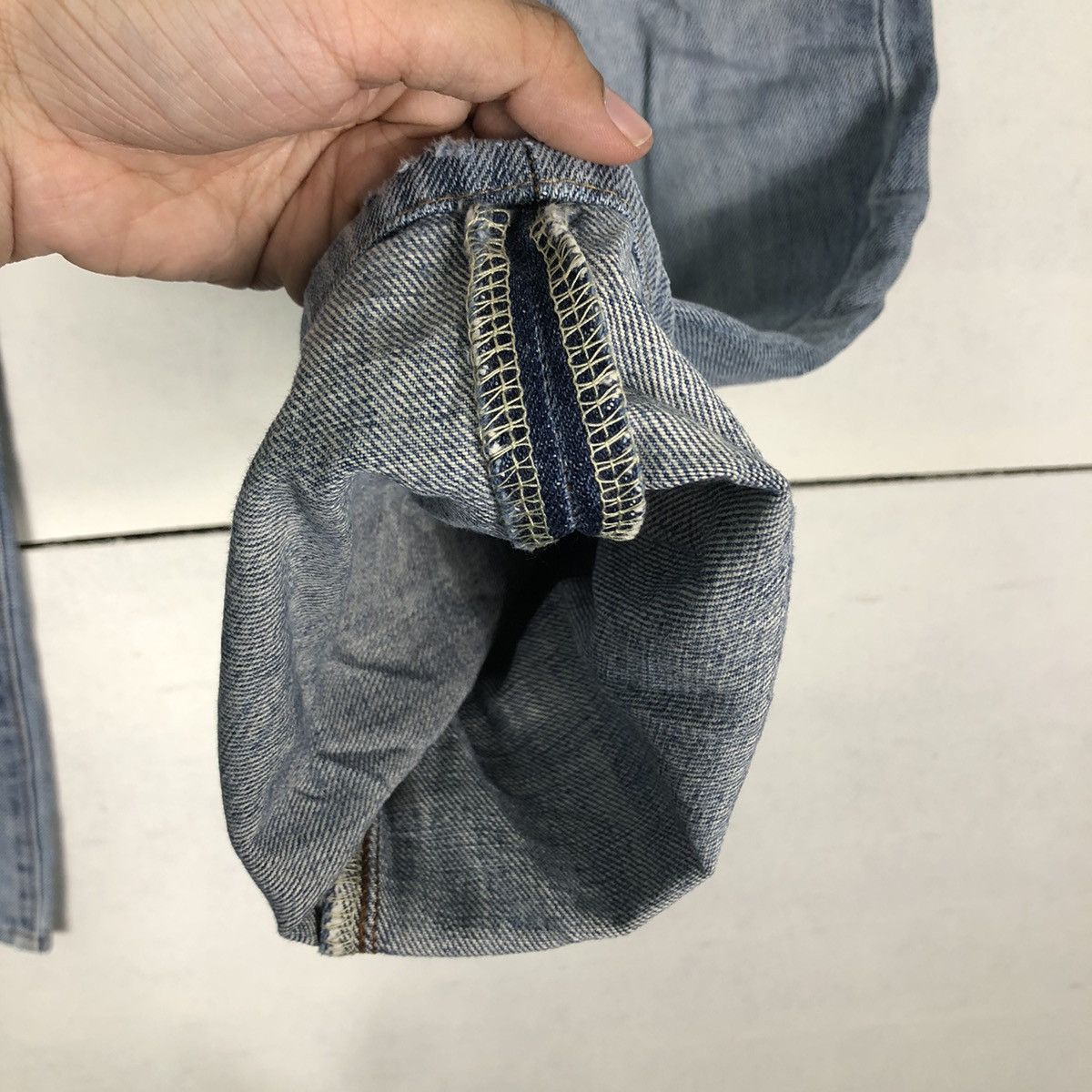 Japanese Brand 🔥90’s Distressed Denim Jeans Gold Rush Japan Made Size US 30 / EU 46 - 11 Thumbnail