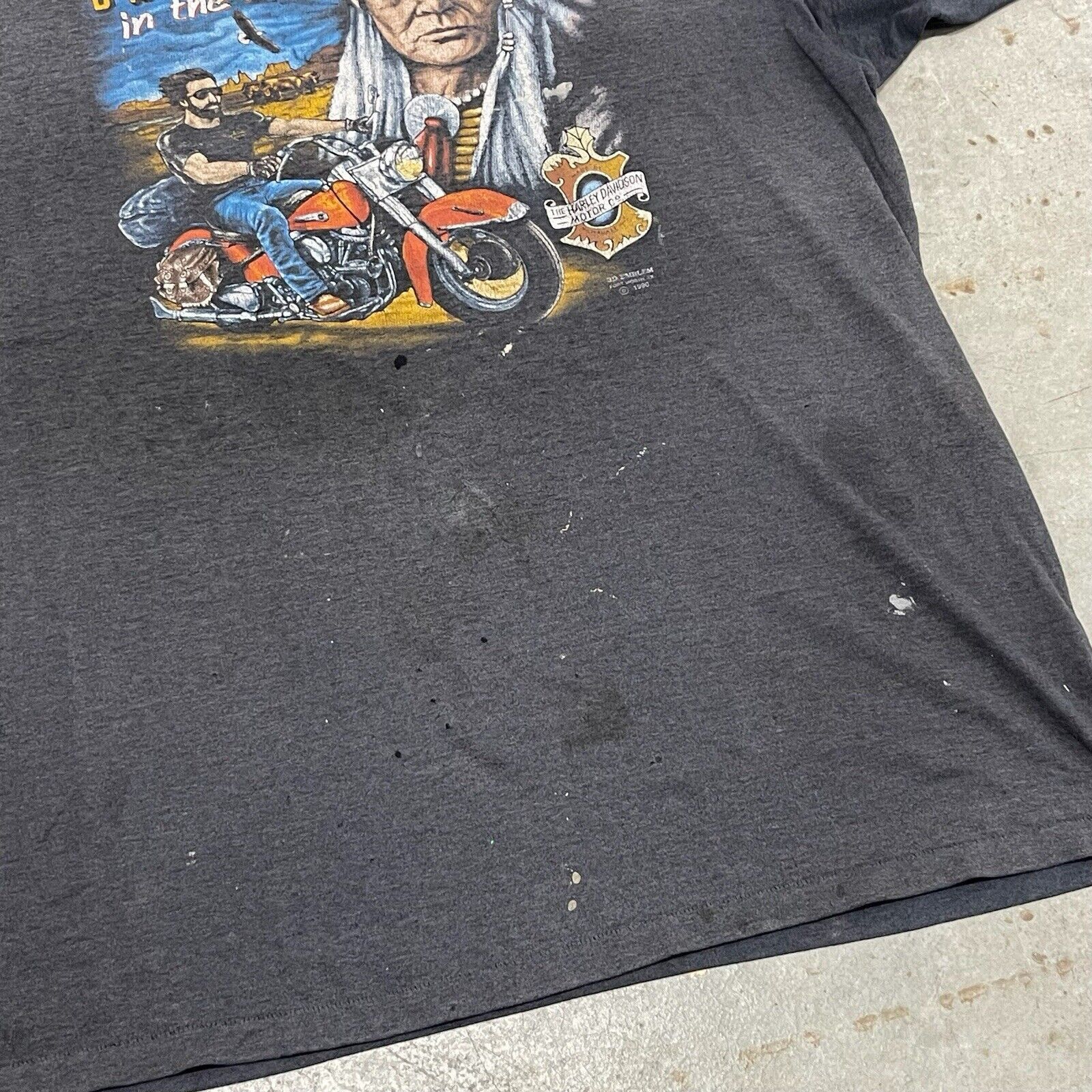 Harley Davidson × Vintage Vintage 3D EMBLEM Harley Davidson Indian Biker T shirt 3XL Size US XXL / EU 58 / 5 - 4 Thumbnail