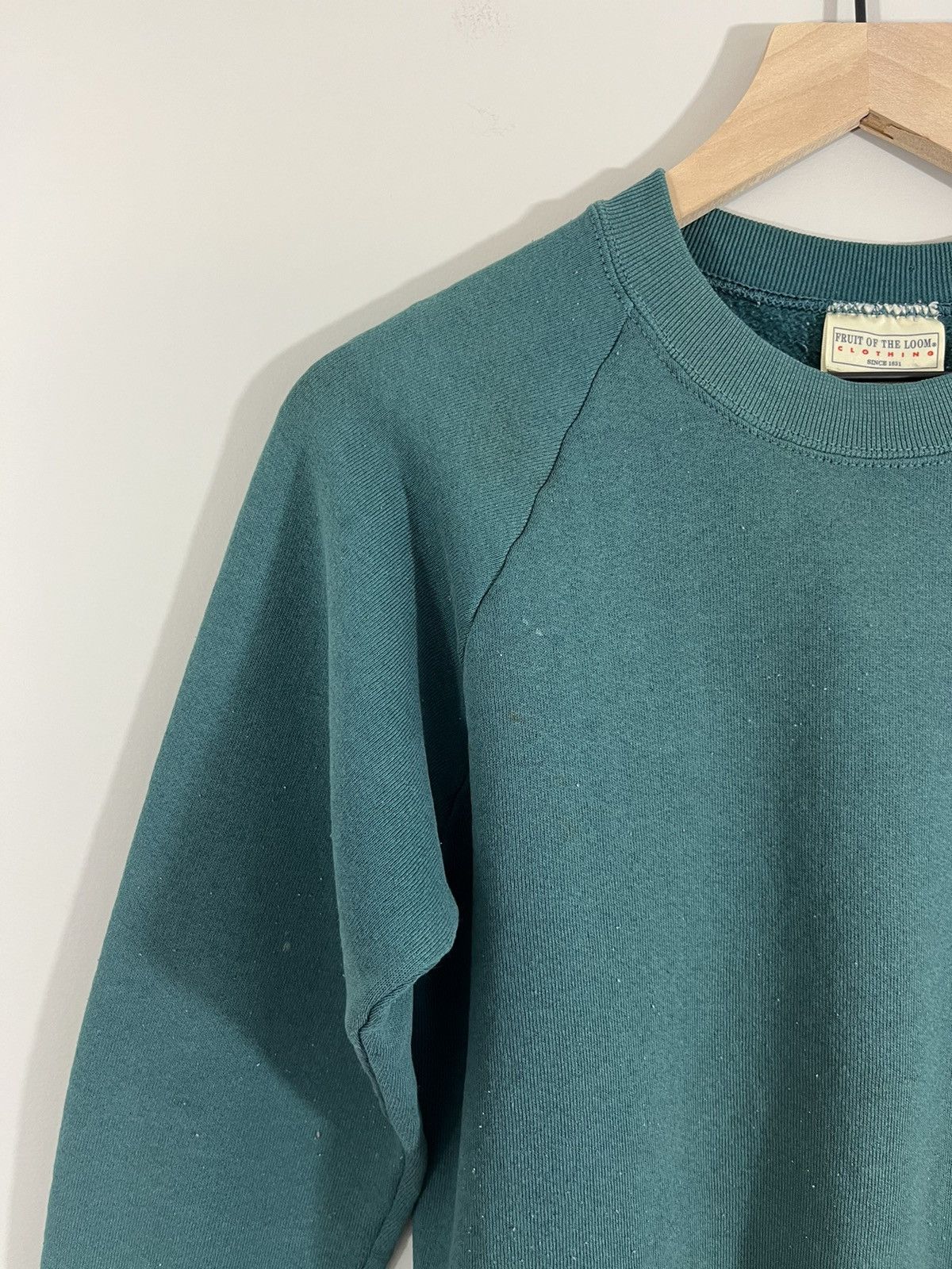 Vintage Retro Blank Faded Green Crewneck Size US S / EU 44-46 / 1 - 7 Thumbnail