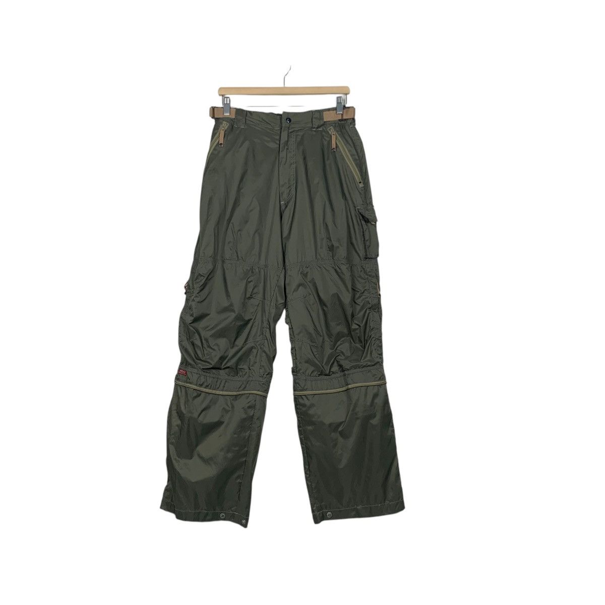 Japanese Brand PRACT STUDIO Utility Goods Green Nylon Pant #2543-C115 Size US 30 / EU 46 - 1 Thumbnail