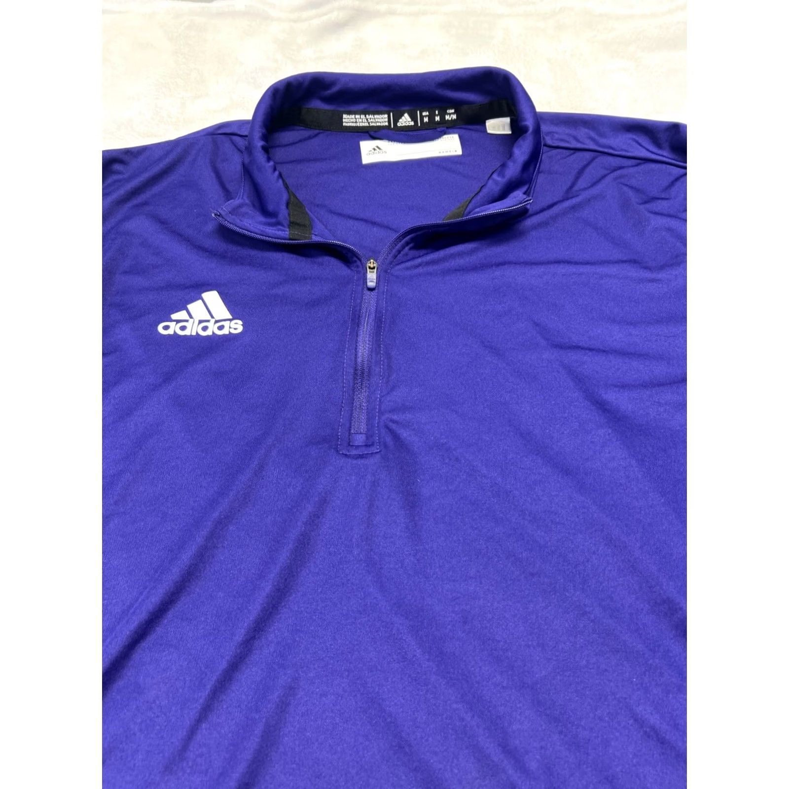 Adidas Adidas AEROREADY Pullover Zip Men's M Blue Athletic Training Shirt Size US M / EU 48-50 / 2 - 6 Thumbnail