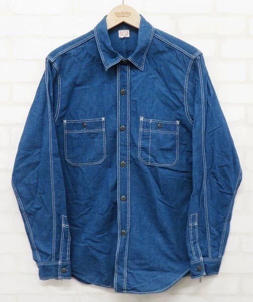 Freewheelers Freewheelers Denim Shirt With Double Pockets Size US M / EU 48-50 / 2 - 1 Thumbnail