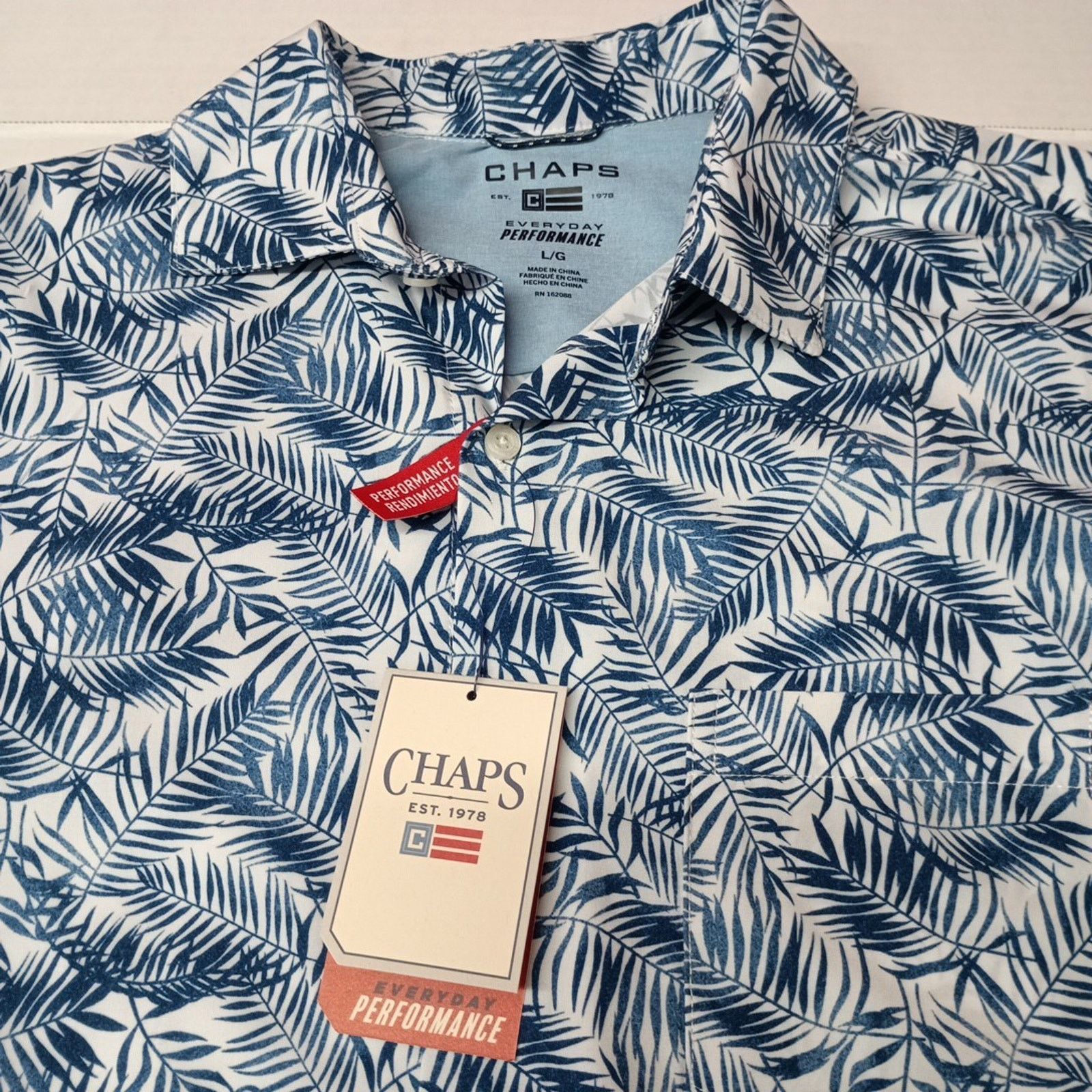 Chaps Chaps Everyday Performance Woven Shirt Men's Size L Blue Size US L / EU 52-54 / 3 - 2 Thumbnail