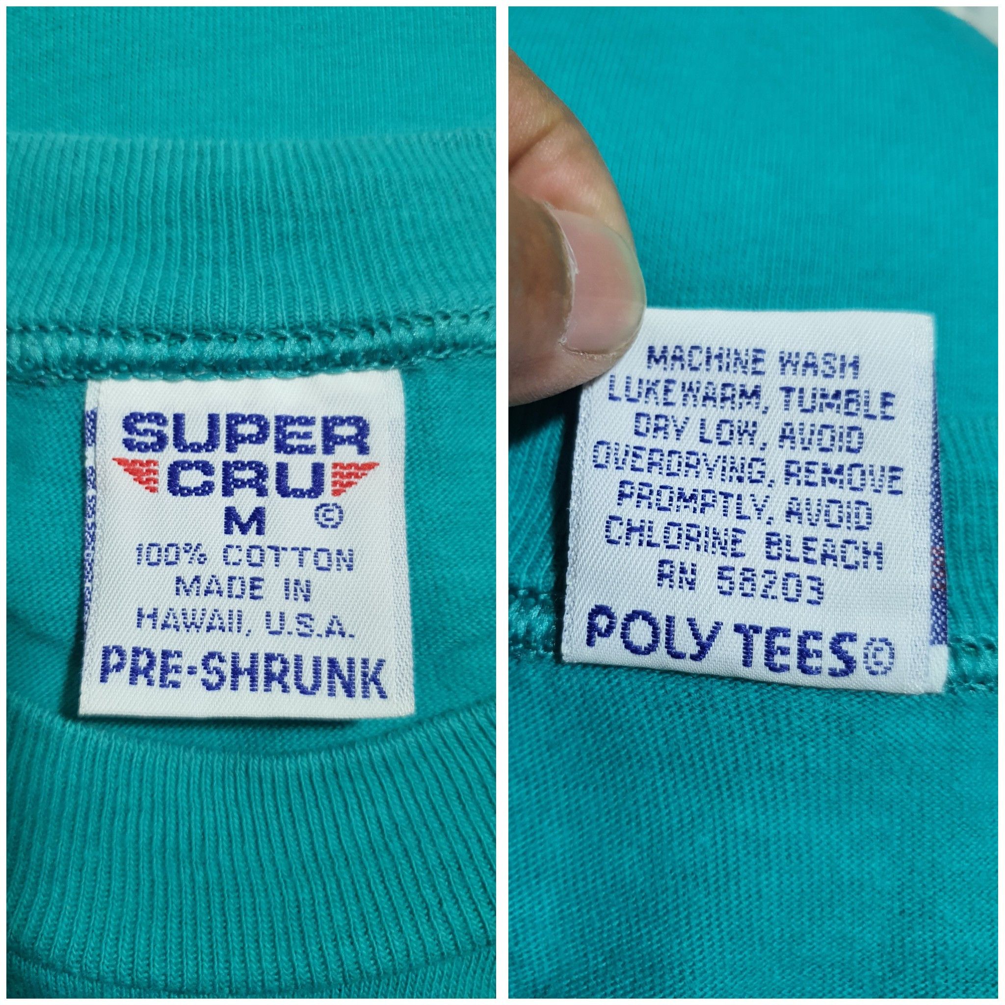 Vintage VINTAGE HAWAII SUPER CRU 19”/27.5” POLY TEES 1985 T-SHIRT Size US M / EU 48-50 / 2 - 3 Thumbnail
