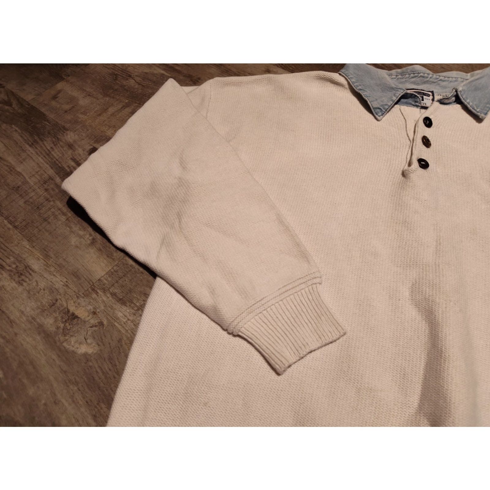 Lee Vintage Yes Lee Sweater Mens M Made In USA Heavyweight Collared Louie's Backyard TX Size US M / EU 48-50 / 2 - 3 Thumbnail