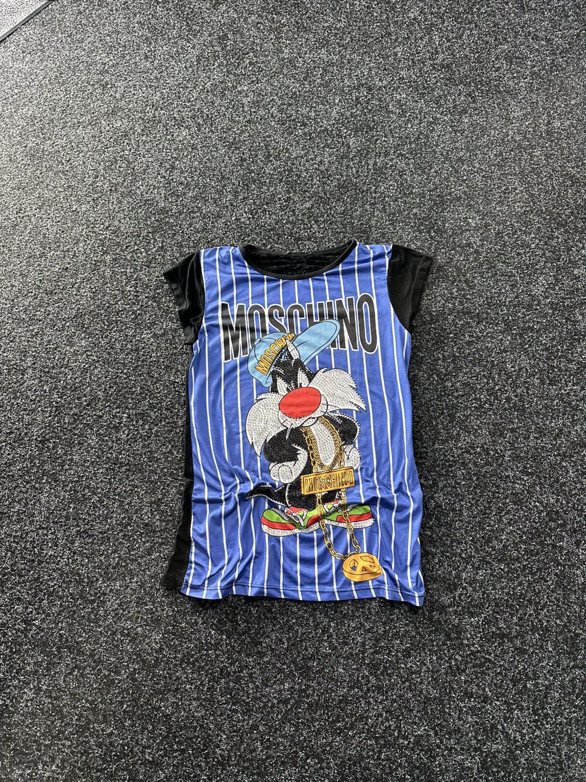 Moschino × Vintage VINTAGE 🔥Moschino BIG LOGO BLUE RARE 90s t-shirt Size S / US 4 / IT 40 - 1 Thumbnail