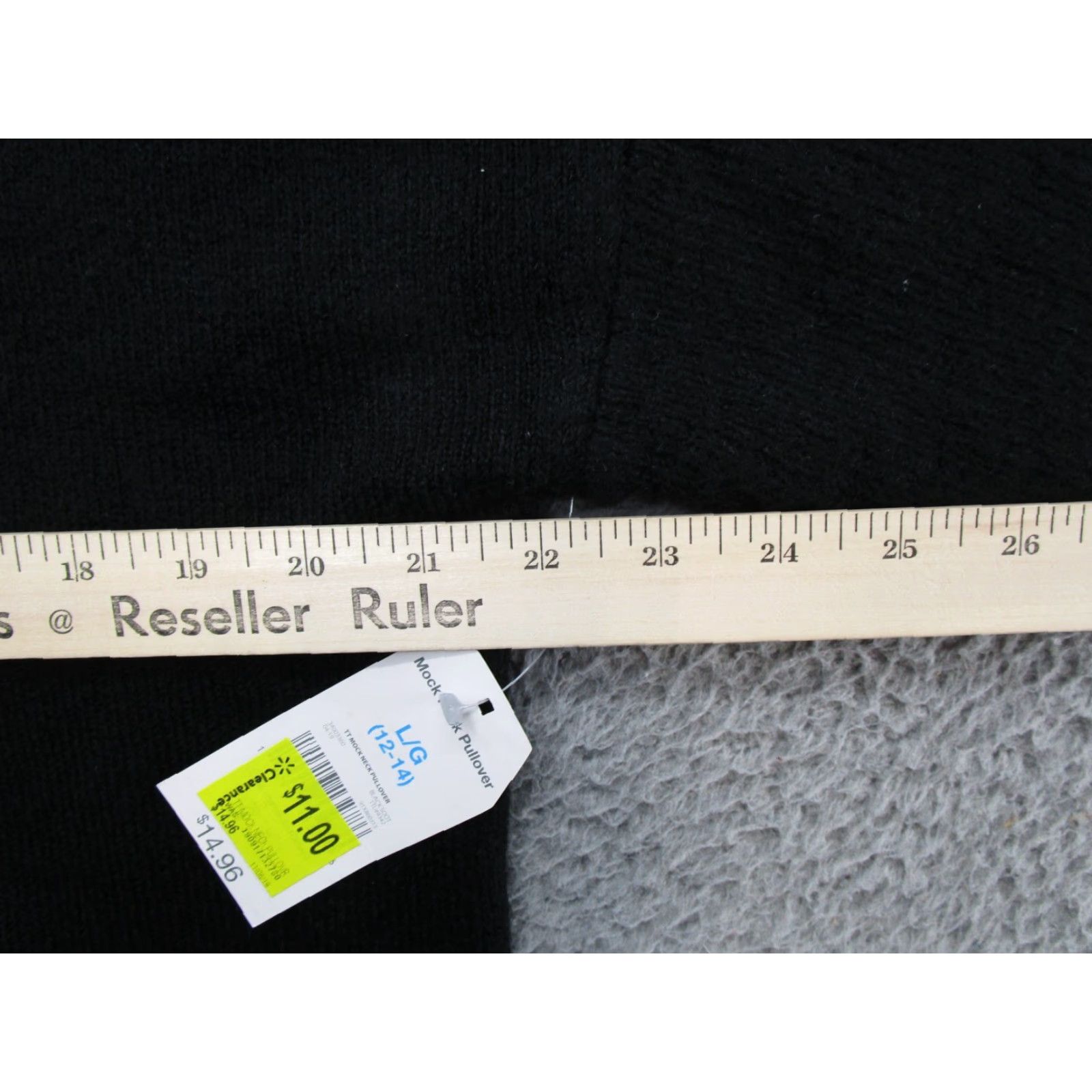 Vintage Time and Tru Sweater Mock Neck Pullover Knit Black Women's Size L NEW Size L / US 10 / IT 46 - 6 Thumbnail
