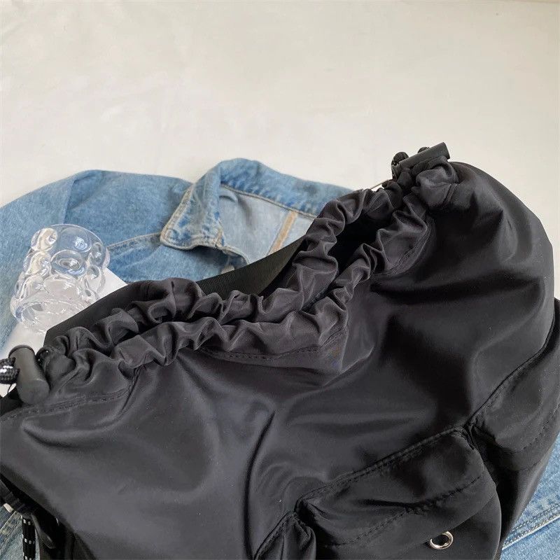 Japanese Brand Fashion hip hop large bucket bag shoulder bag unisex Size ONE SIZE - 6 Thumbnail