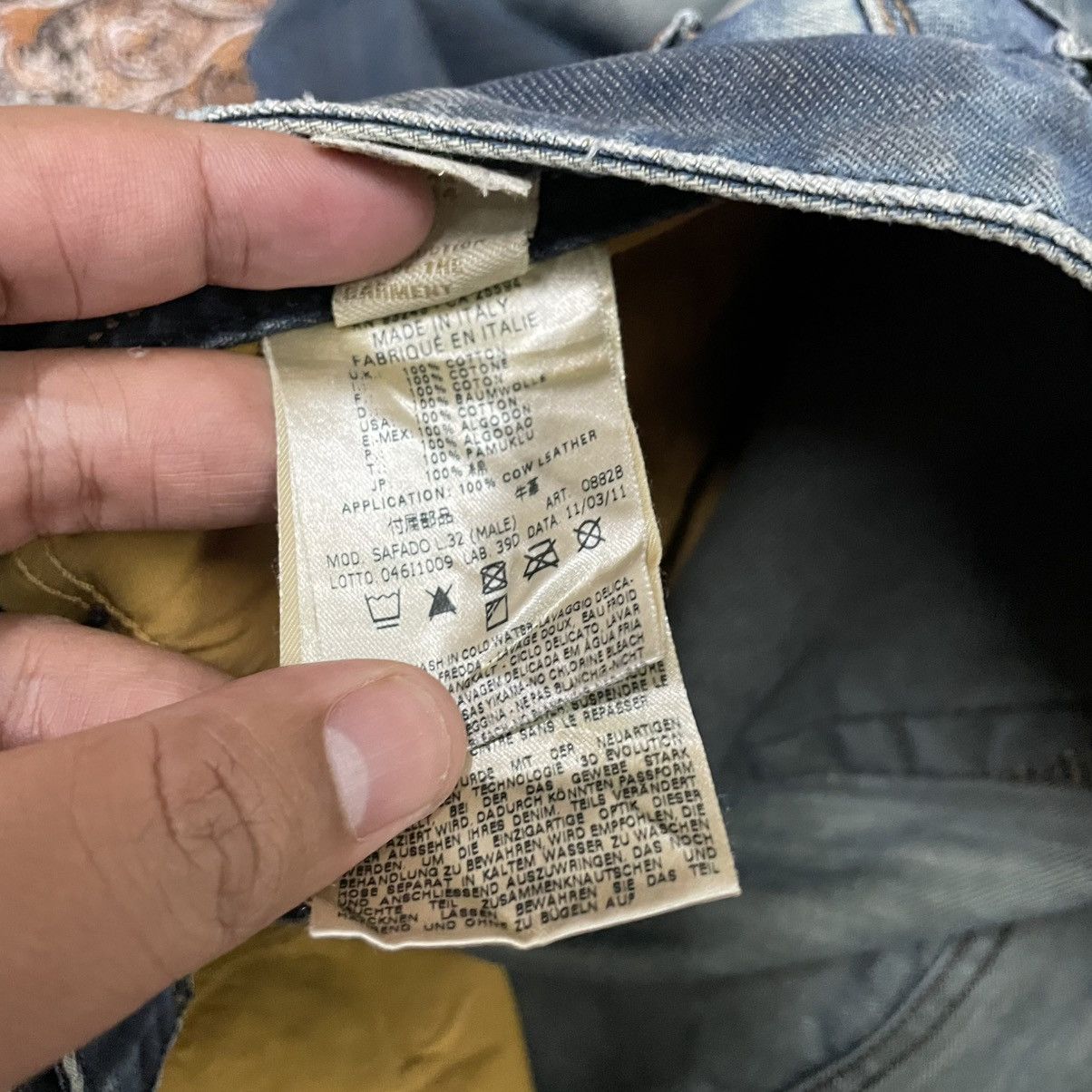 Diesel 🔥Vintage Diesel Industry Washed Ripped Distress Denim Jeans Size US 34 / EU 50 - 19 Thumbnail