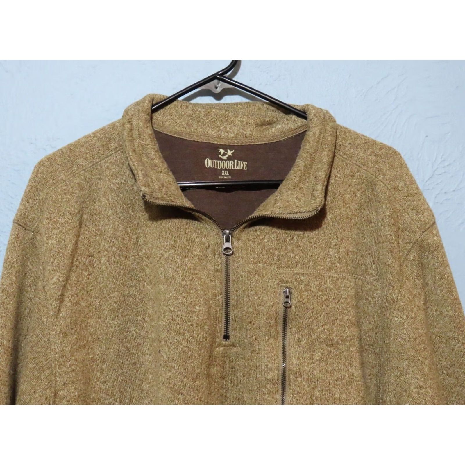 Alife Outdoor Life Sweater Shirt Men 2XL Brown 1/4 Zip Mock Neck Knit Pullover Long Sleeve Size US XXL / EU 58 / 5 - 3 Thumbnail