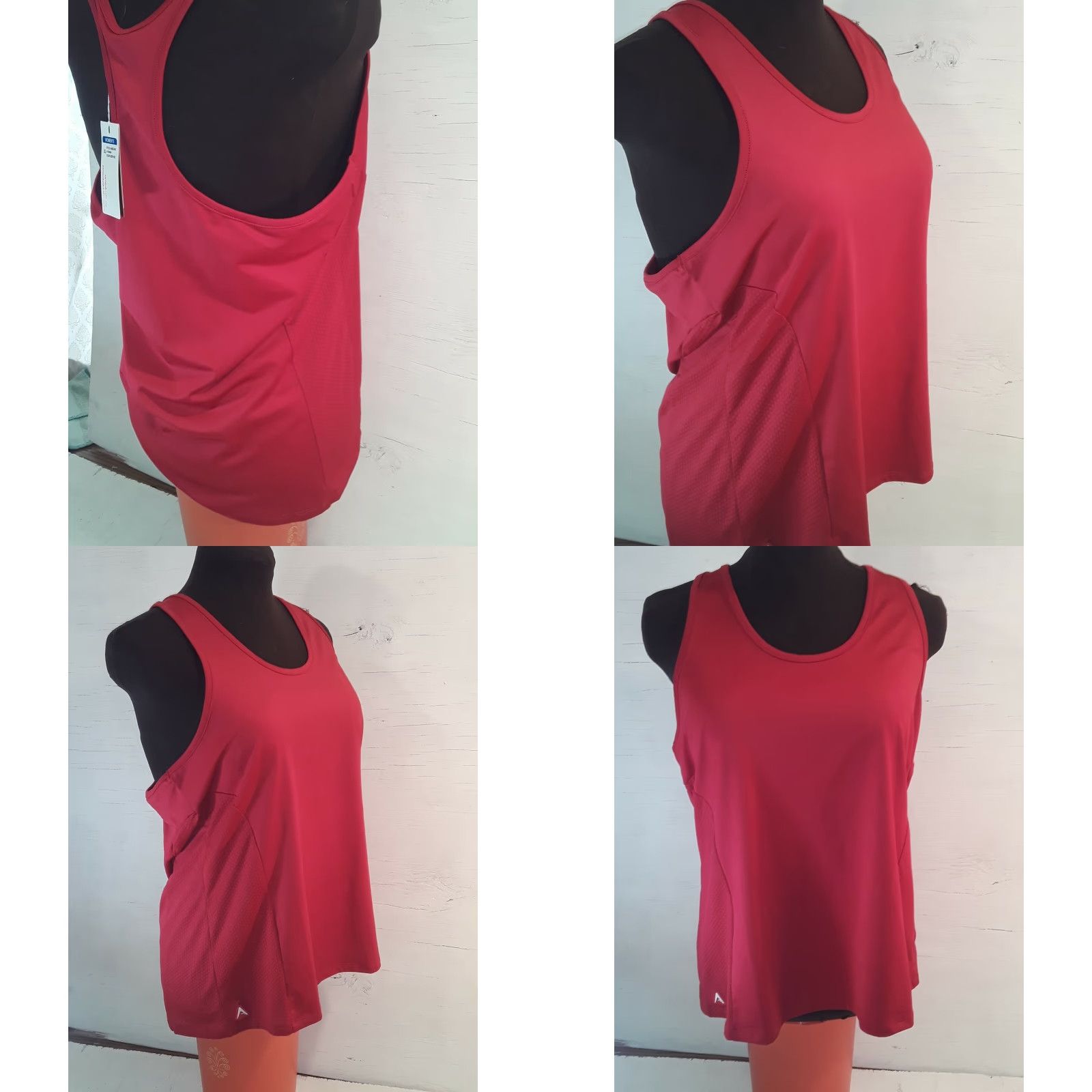 Vintage Womens Red XL Antigua Workout Tank Top Spandex Poly Blend NWT Tank Sleeveless Gym Size XL Red Womens NWT Size XL / US 12-14 / IT 48-50 - 8 Thumbnail