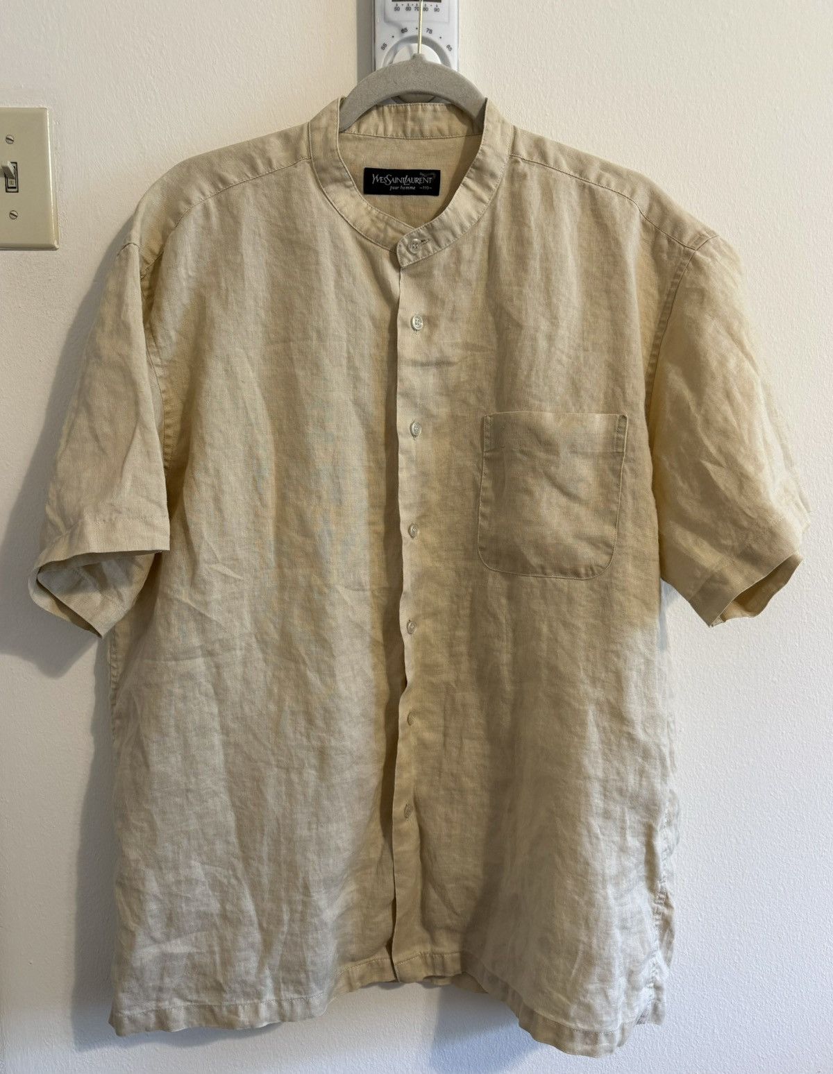 Yves Saint Laurent Yves Saint Laurent Linen Shirt Size US L / EU 52-54 / 3 - 1 Thumbnail