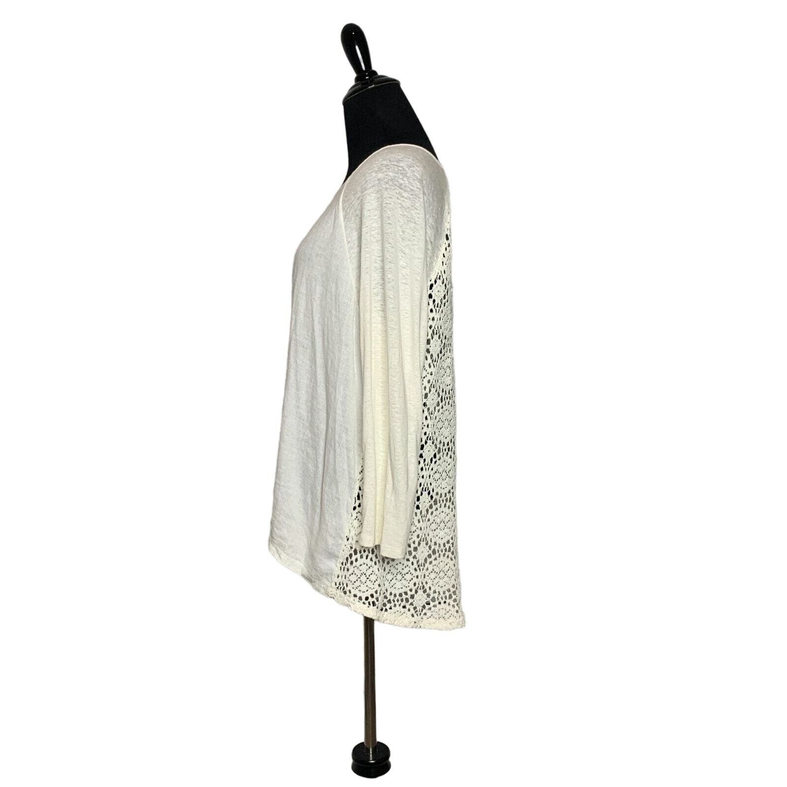 Anthropologie People Like Frank cream long sleeves boho tunic top size 8 Size M / US 6-8 / IT 42-44 - 5 Thumbnail