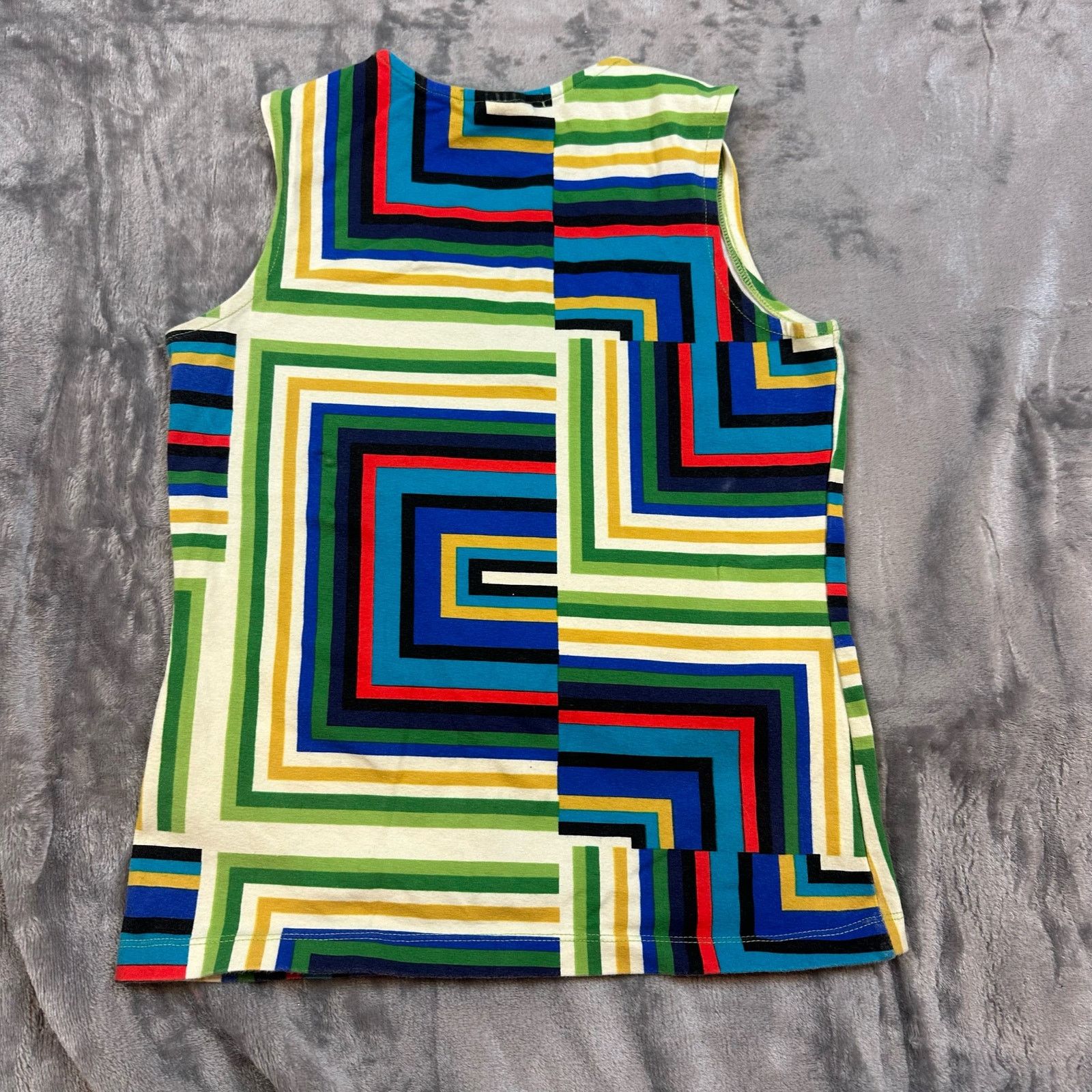 Old Navy VTG Old Navy Stretch XS Tank Top Shirt Geo Retro 90s Y2K Size XS / US 0-2 / IT 36-38 - 2 Thumbnail