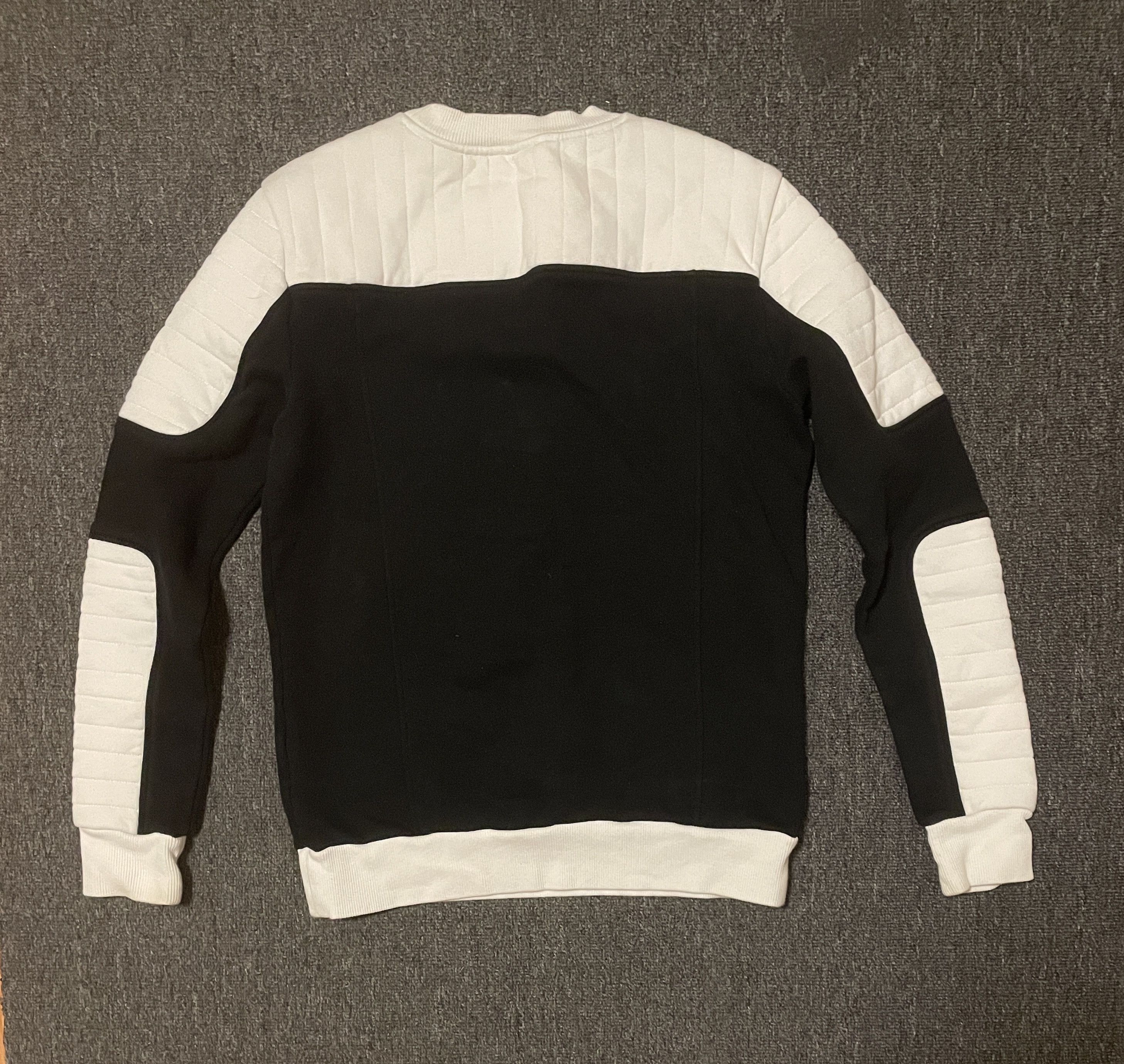 Balmain Balmain Black And White Patchwork Sweatshirt Size S Size US S / EU 44-46 / 1 - 5 Thumbnail
