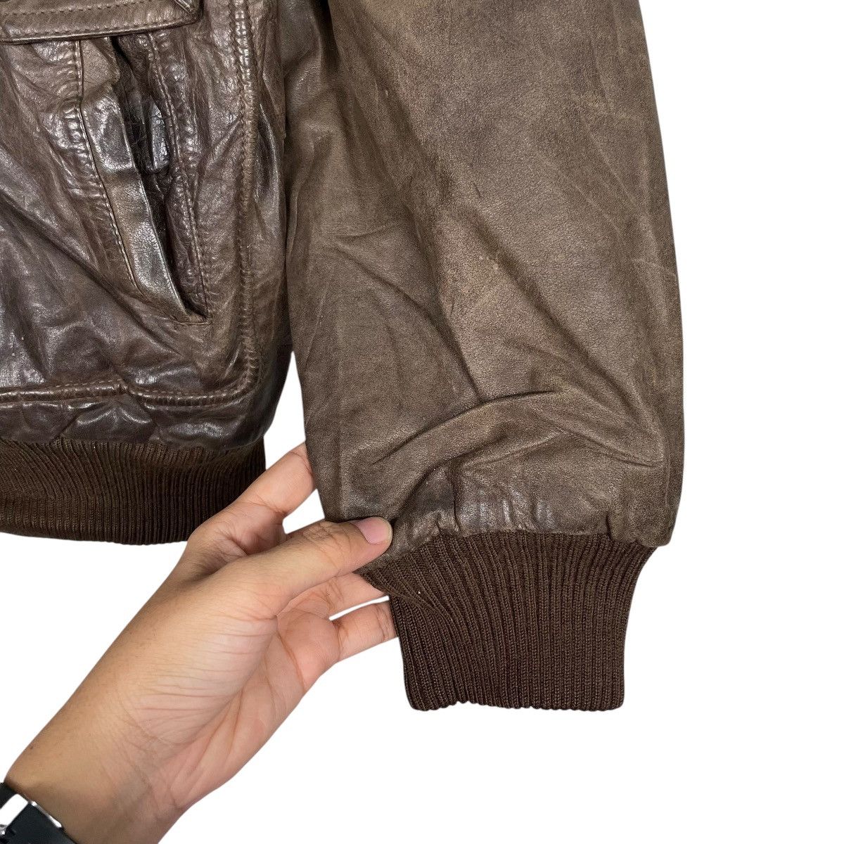 Japanese Brand Japanese Brand Military Leather Jacket Size US S / EU 44-46 / 1 - 13 Thumbnail