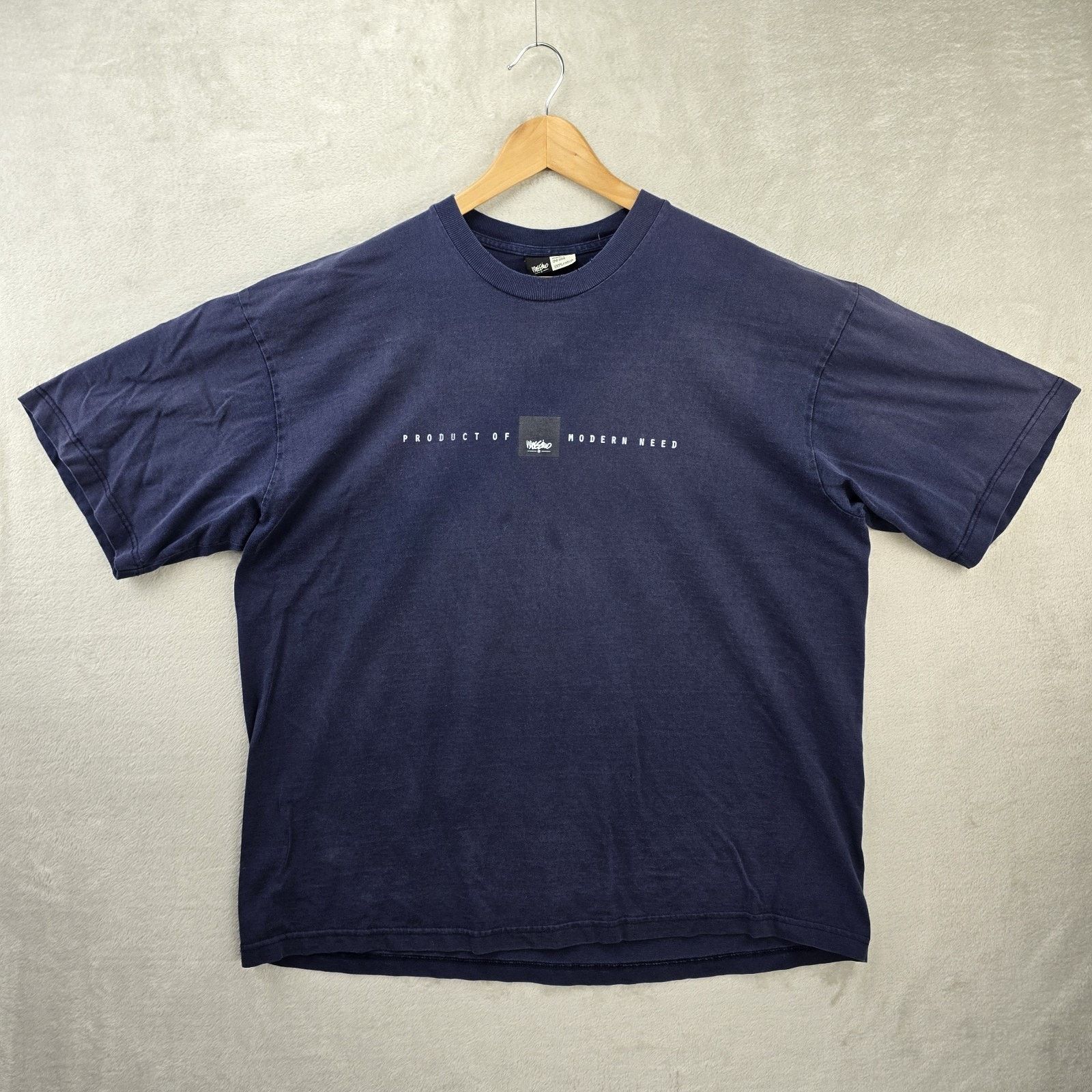 Mossimo Vintage Mossimo Box Logo Shirt XL Navy Blue Surf Skater 90s Size US XL / EU 56 / 4 - 2 Thumbnail