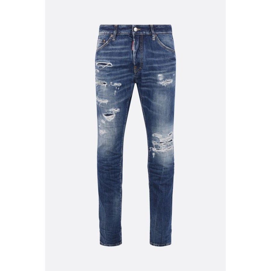 Dsquared2 DSQUARED2 Teddy Blue Distressed Denim Jeans New & Authentic Size US 30 / EU 46 - 1 Thumbnail