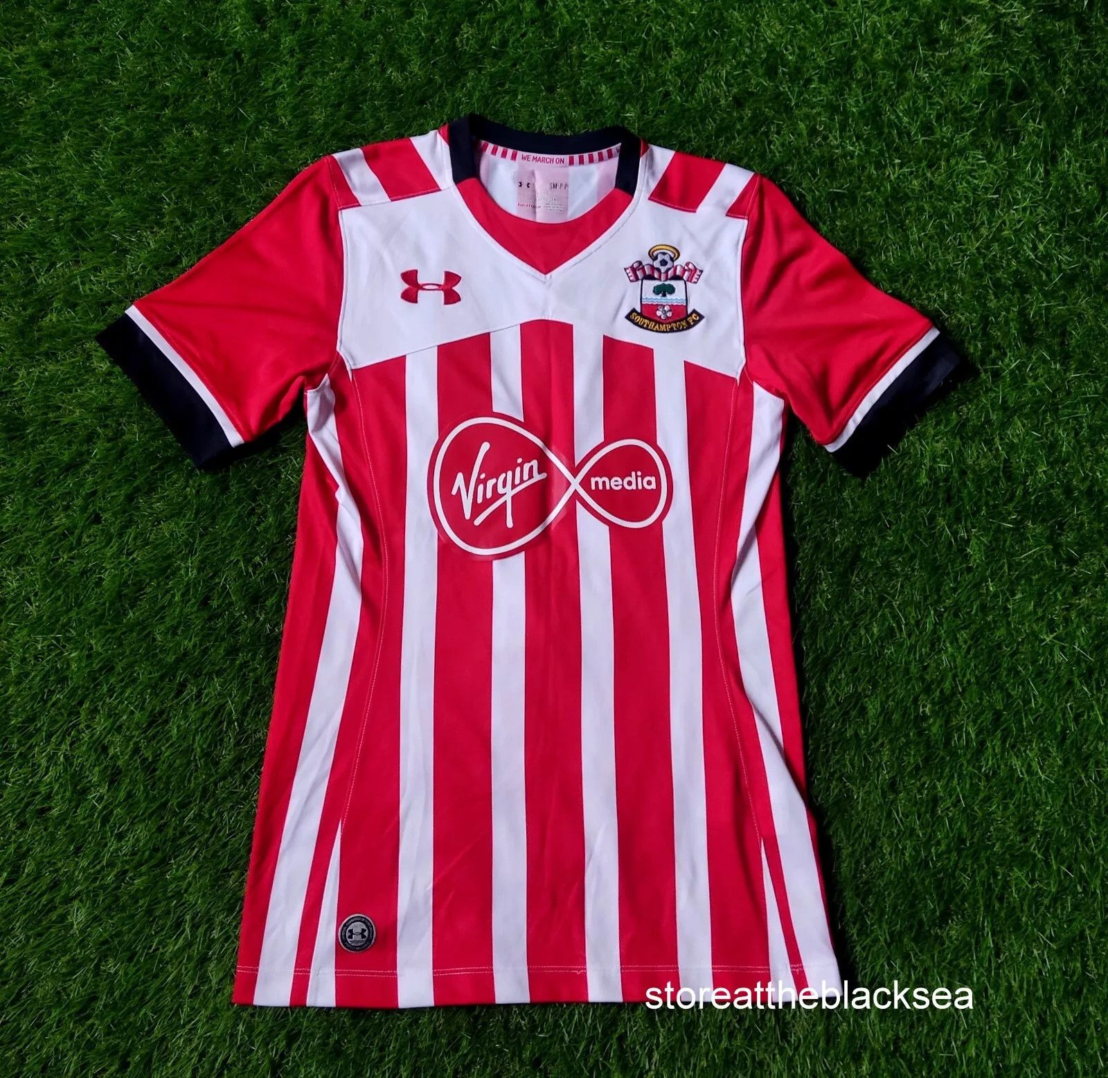 Under Armour SOUTHAMPTON 2016 2017 HOME FOOTBALL SOCCER JERSEY TRIKOT Size US S / EU 44-46 / 1 - 1 Thumbnail