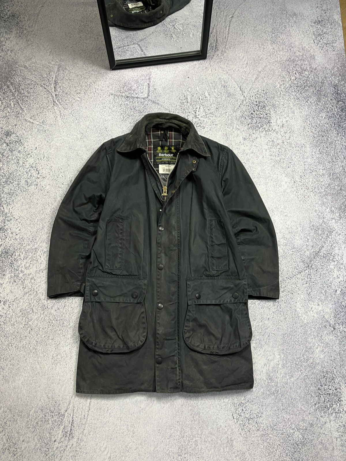 Barbour × Vintage Vintage Barbour A205 Border Waxed Coat Jacket C36/91cm Size US S / EU 44-46 / 1 - 1 Thumbnail