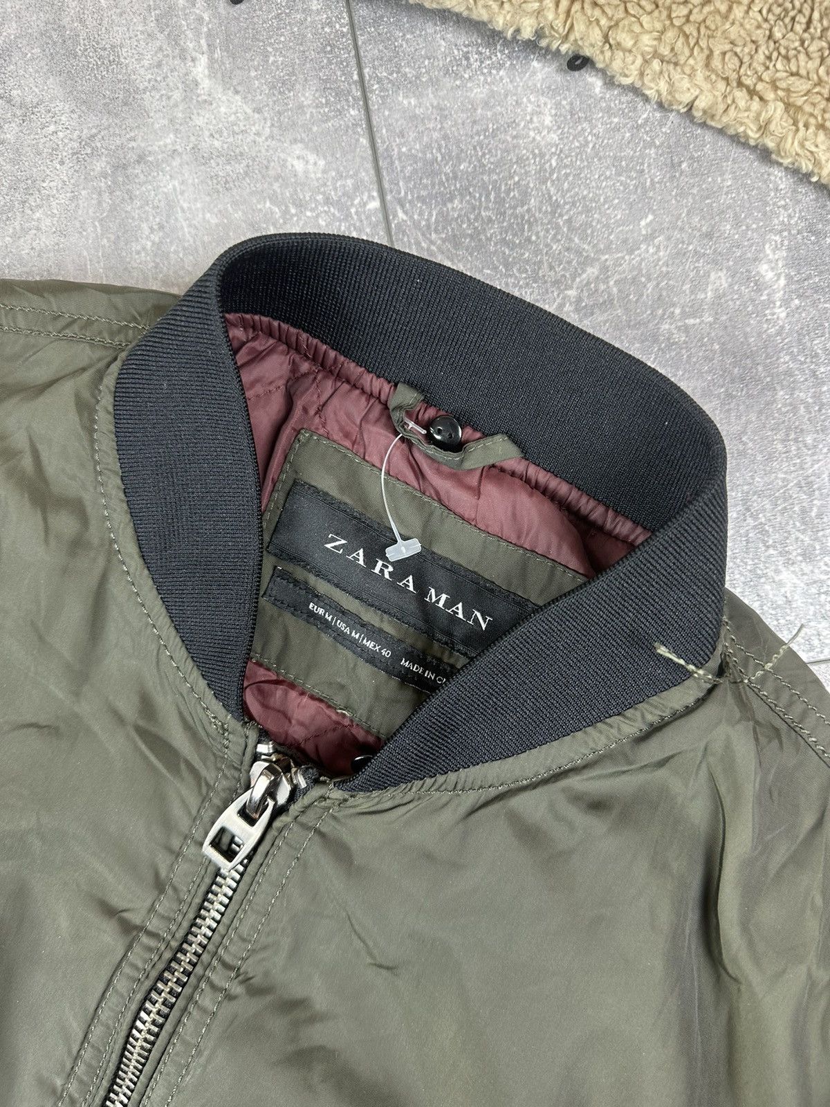 Zara Zara MA1 Nylon Bomber Khaki Light Vintage Jacket Size US M / EU 48-50 / 2 - 8 Thumbnail