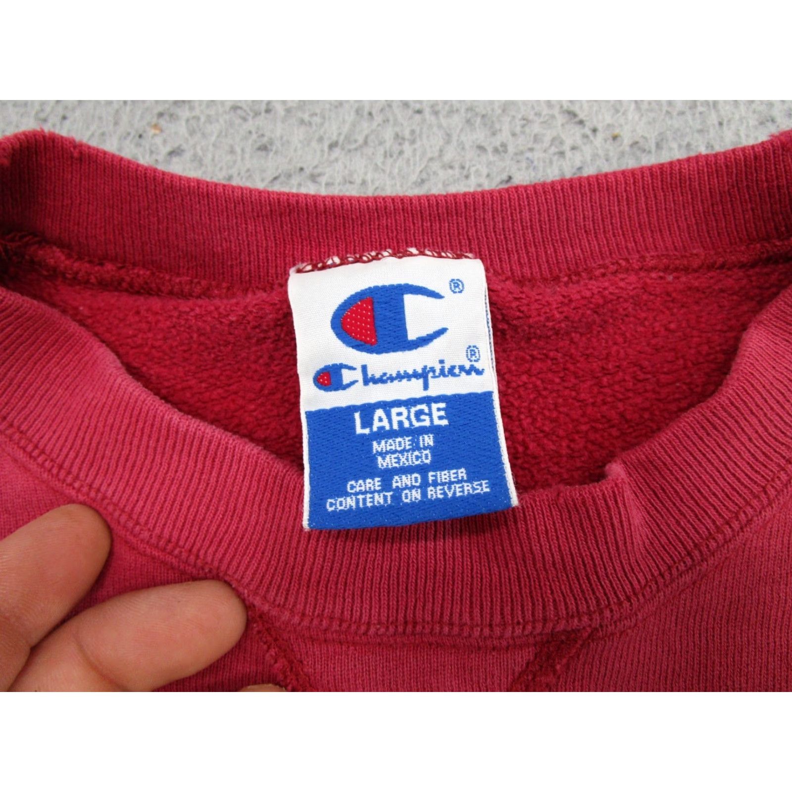 Champion VINTAGE Champion Script Logo Sweatshirt Size L Men Red 90s Sports Pullover Crew Neck All Seasons Gym & Training Myriad Keywords Size US L / EU 52-54 / 3 - 2 Thumbnail