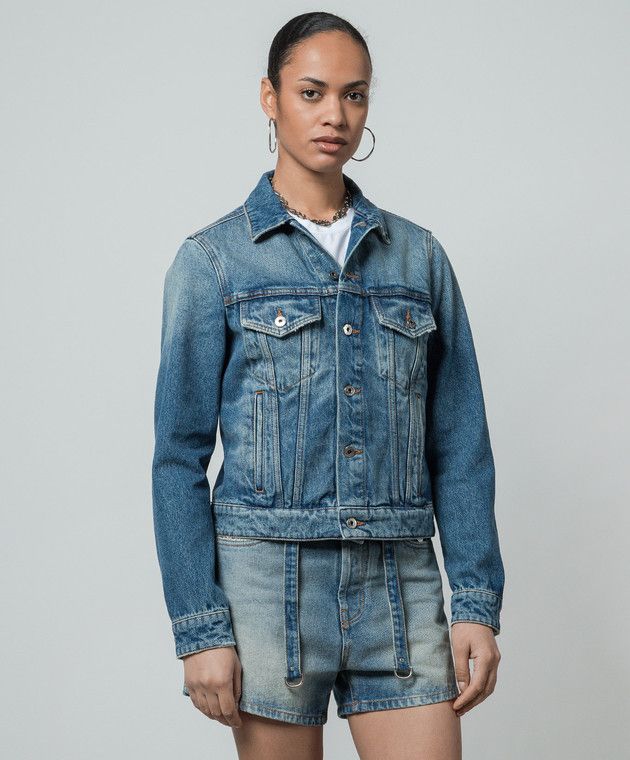 Off-White o1y1125 Denim Jacket in Blue Size M / US 6-8 / IT 42-44 - 3 Thumbnail