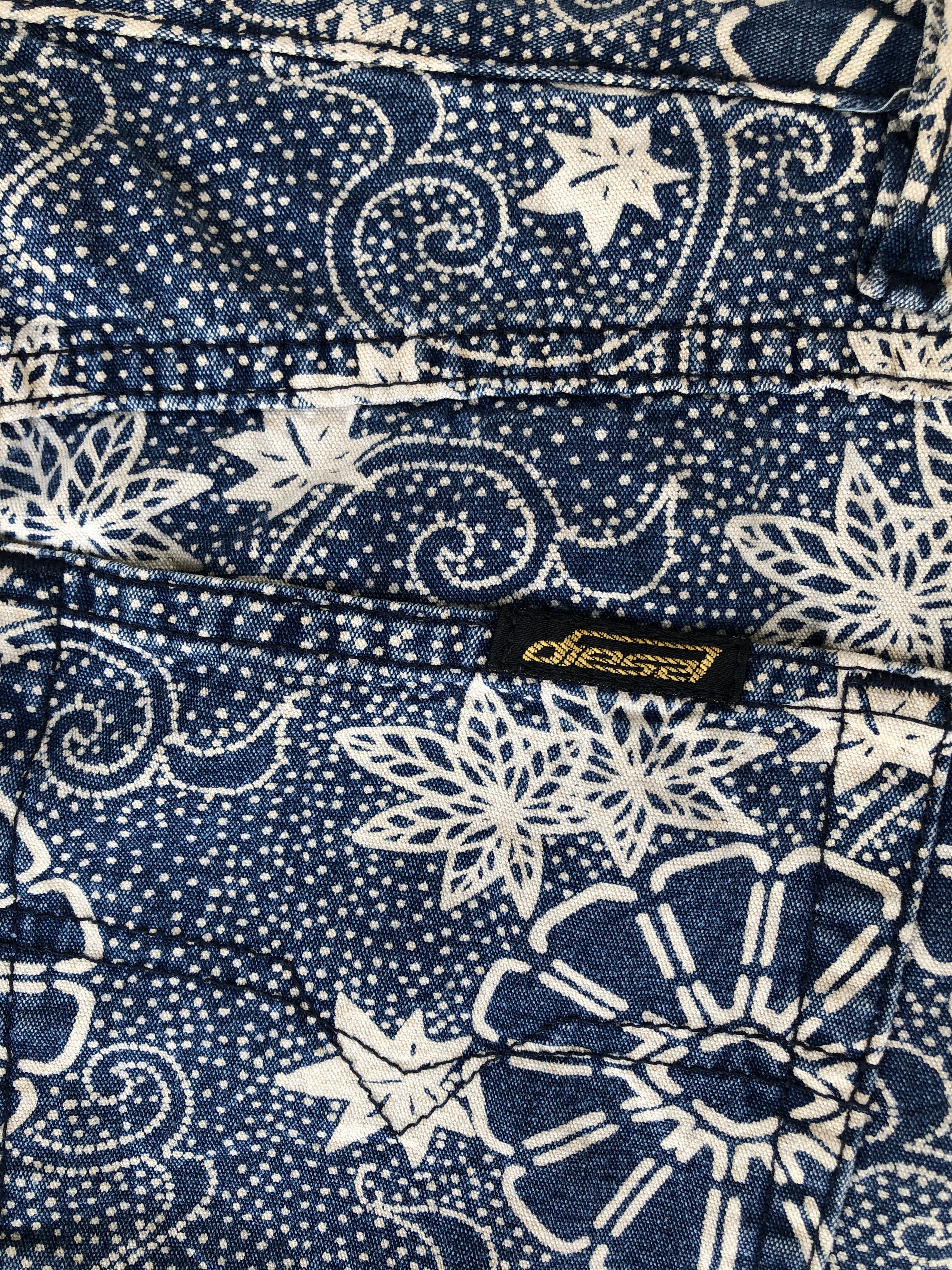 Diesel VINTAGE DIESEL BLUE PATERNED TROUSER Size 27" / US 4 / IT 40 - 4 Thumbnail