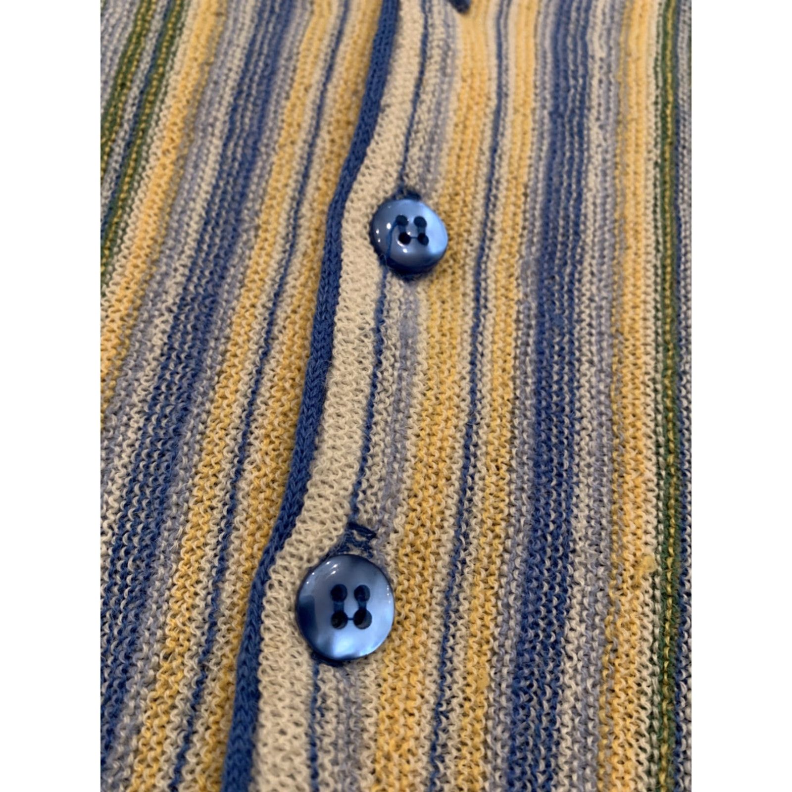 Pendleton VINTAGE Pendleton Virgin Wool Cardigan Sweater Medium Blue Striped Long Sleeve V-Neck 80s 90s Womens Size M / US 6-8 / IT 42-44 - 6 Thumbnail