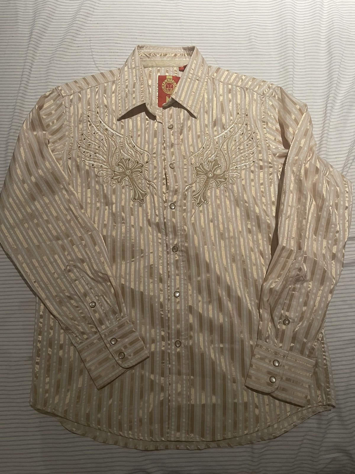 Affliction Vintage Platini Jeans Cougar Button Up Size US S / EU 44-46 / 1 - 1 Thumbnail