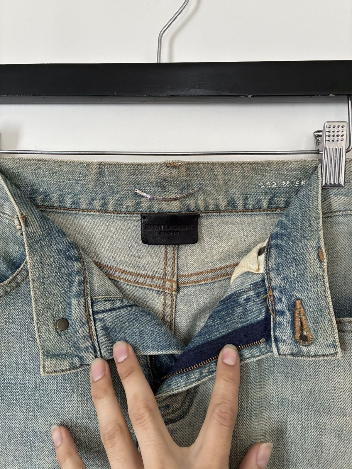 Saint Laurent Paris Saint Laurent Paris 2018 D02 Crash Denim Size US 31 - 5 Thumbnail