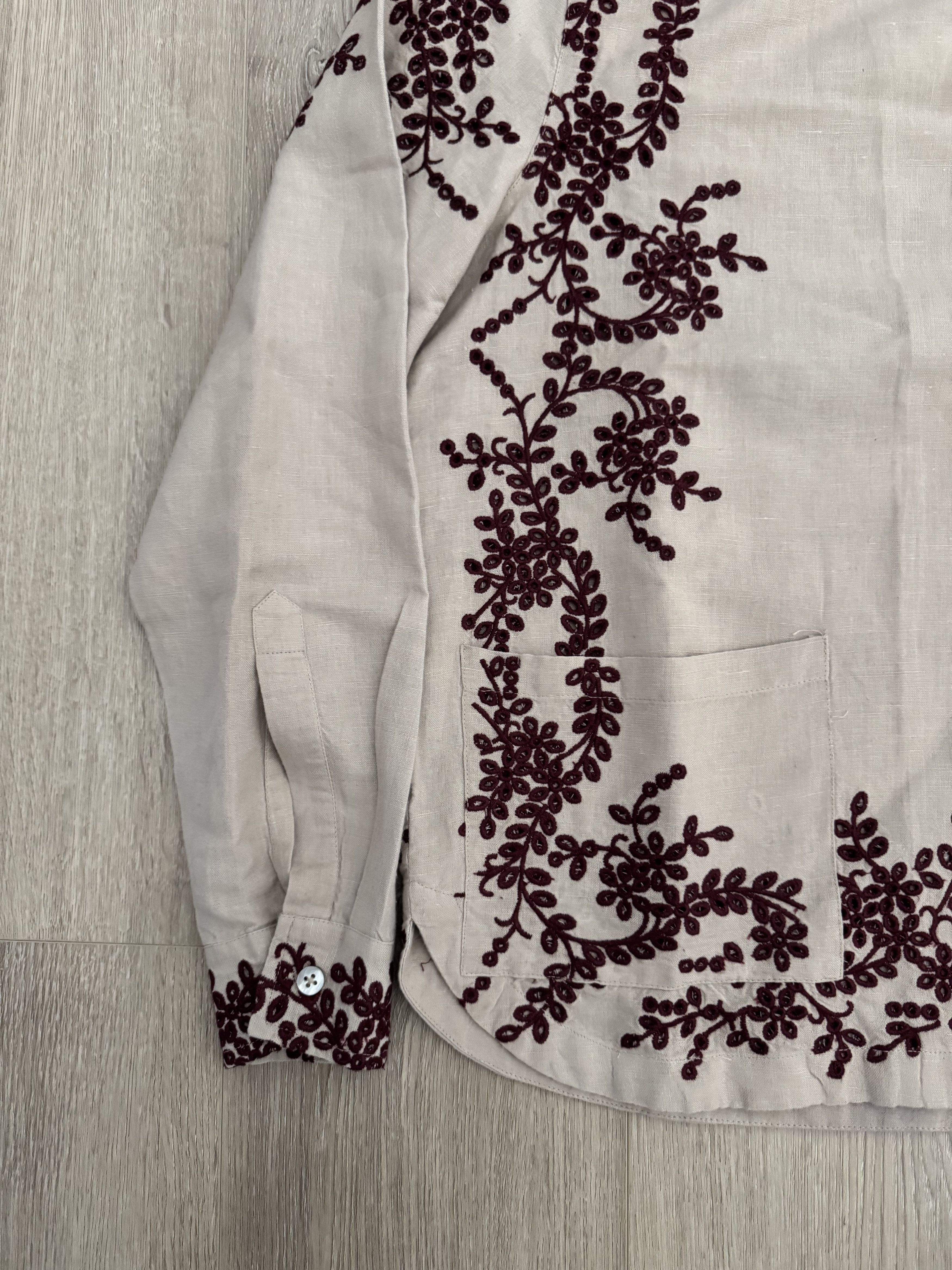 Other Baziszt Vines Embroidered Camp Collar Shirt Size US S / EU 44-46 / 1 - 4 Thumbnail