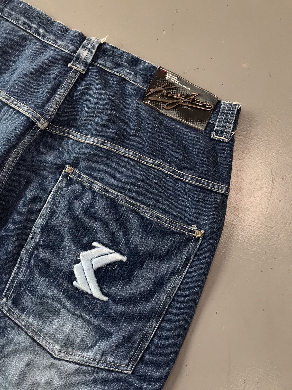 Karl Kani × Vintage Vintage Kani jeans SpellOut embroidered denim Size US 36 / EU 52 - 12 Thumbnail