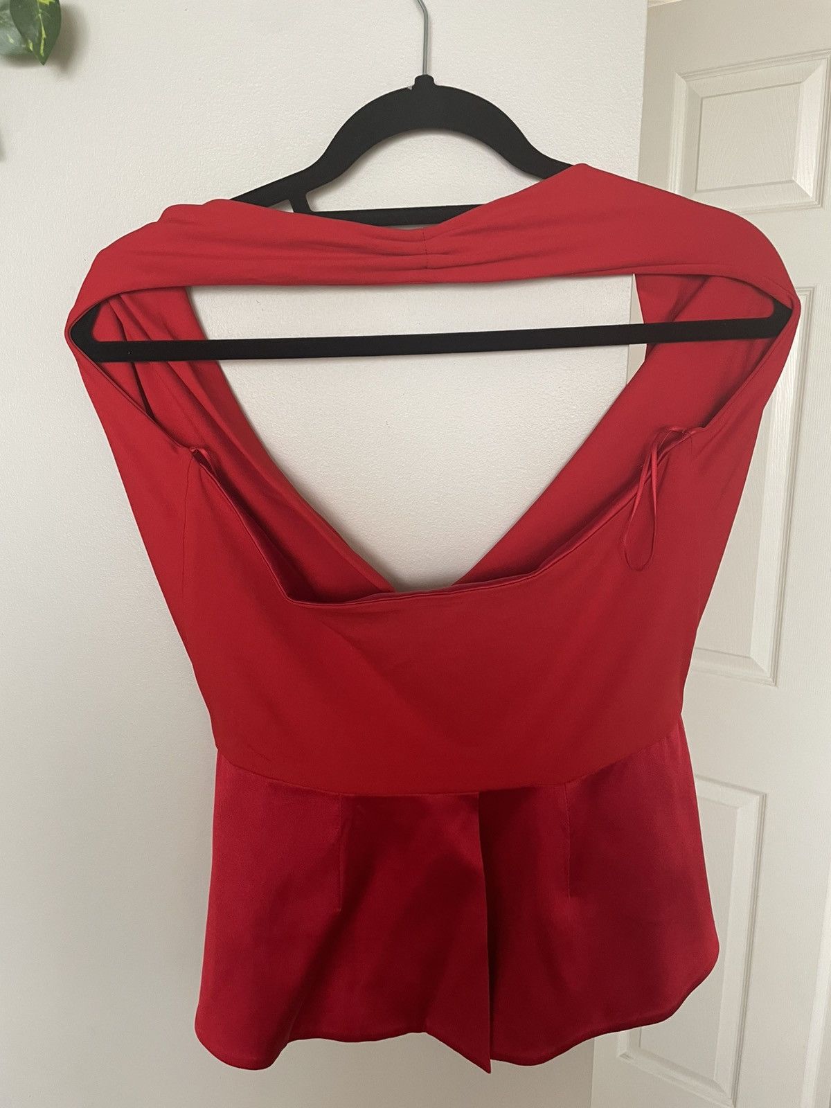 Giorgio Armani Giorgio Armani Red Split Top - Women’s Size M / US 6-8 / IT 42-44 - 3 Thumbnail