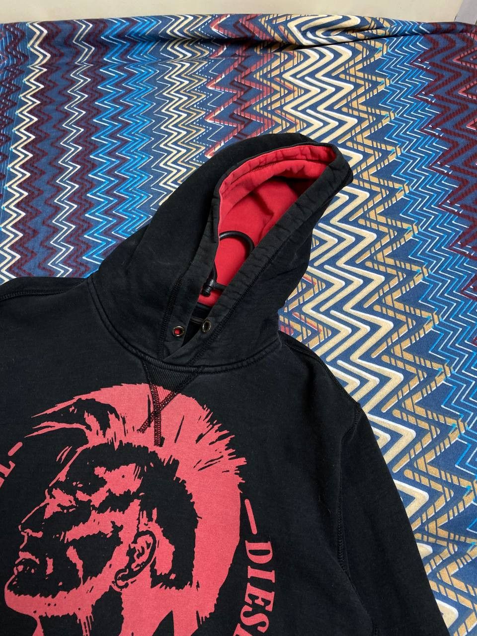 Diesel vintage streetwear Sweatshirt hoodie black big logo Diesel Size US S / EU 44-46 / 1 - 8 Thumbnail