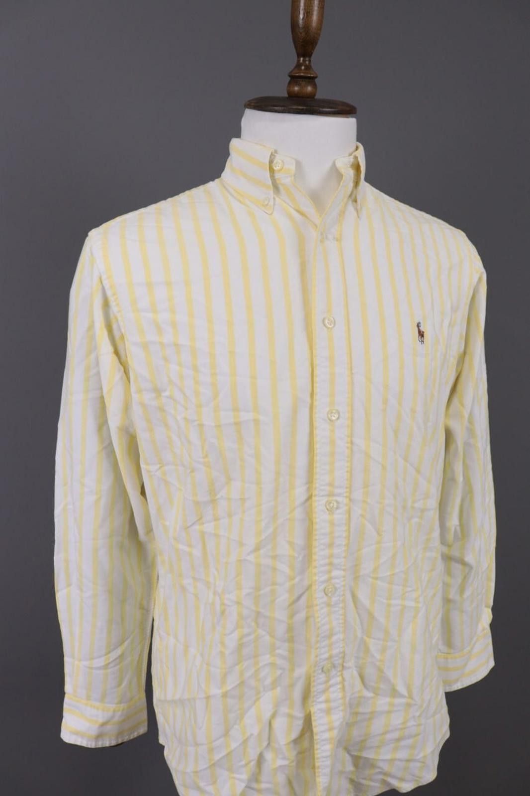Polo Ralph Lauren Vintage Ralph Lauren Shite Striped Shirt Size 14 / 33 Size US M / EU 48-50 / 2 - 7 Thumbnail