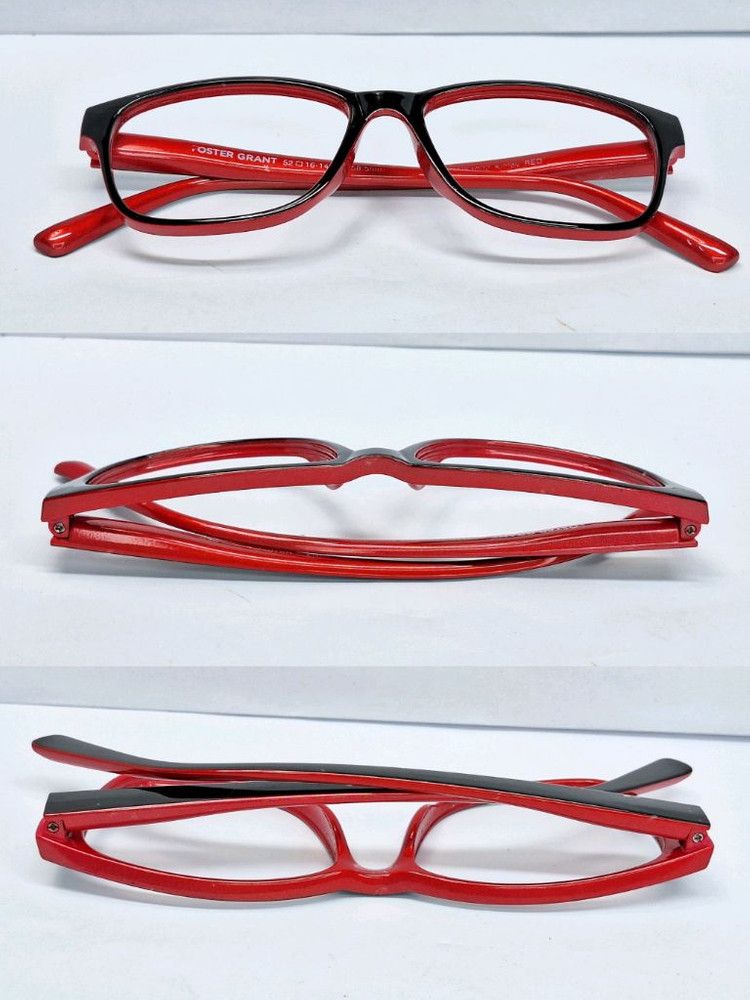 Foster Grant FOSTER GRANT NS1022 Glasses Frame Black & Red Unisex 52mm Size ONE SIZE - 7 Thumbnail