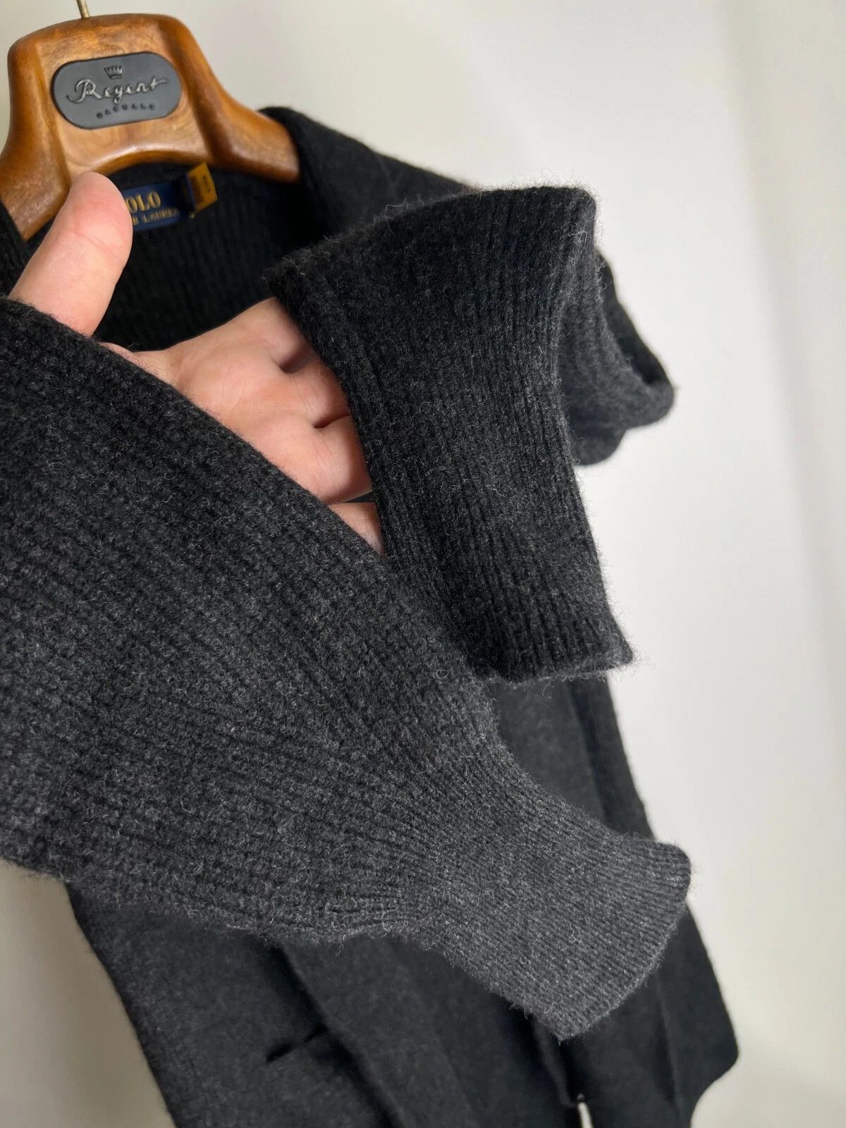 Polo Ralph Lauren Polo Ralph Lauren Long Open Dark Grey Cardigan Wool Cashmere Size S / US 4 / IT 40 - 6 Thumbnail