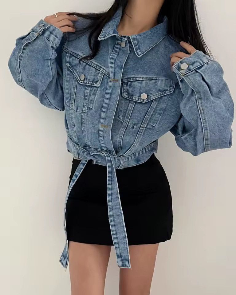 Other Streetwear Denim Loose Cropped Retro Jacket Size XS / US 0-2 / IT 36-38 - 4 Thumbnail