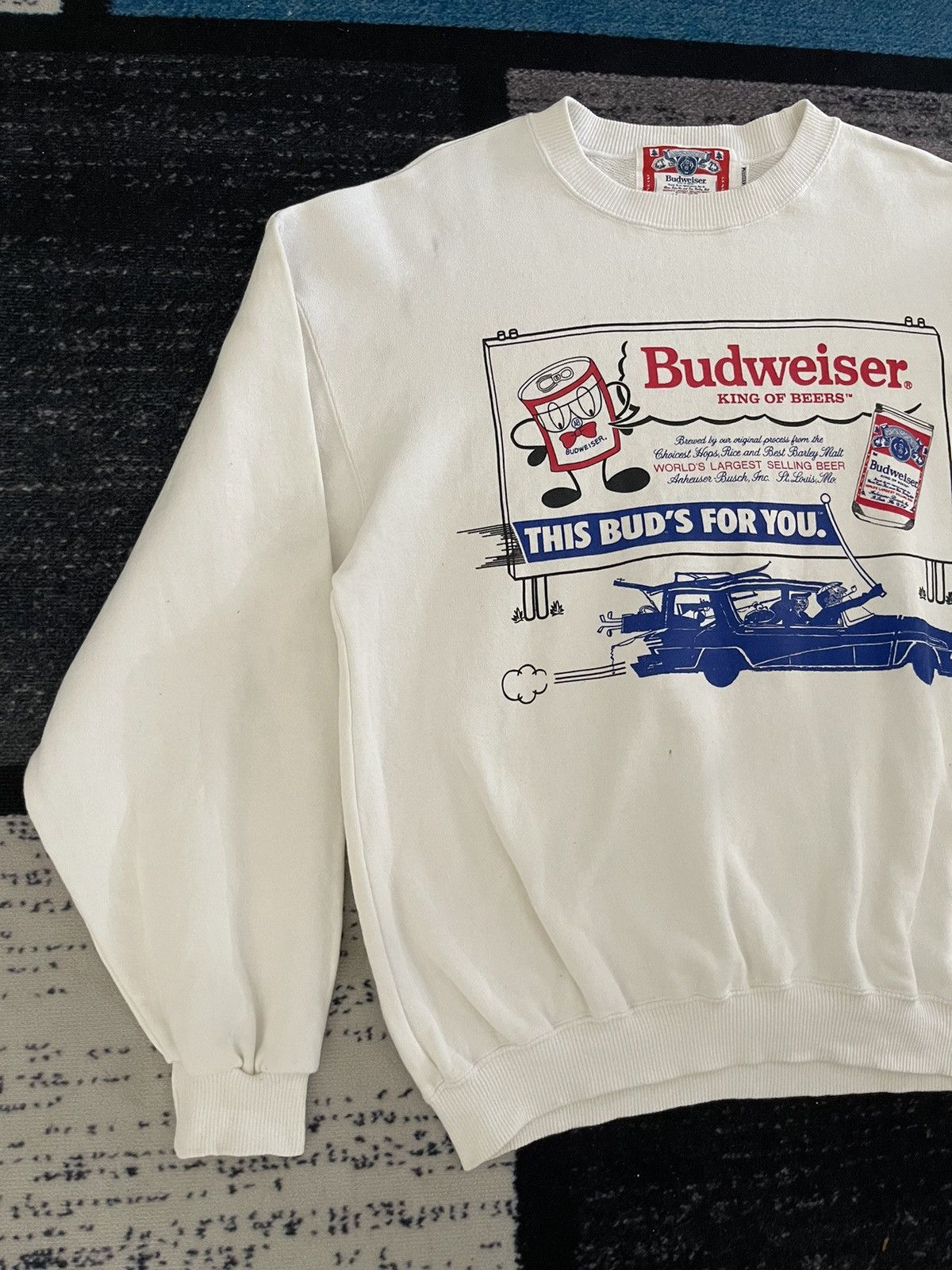 Vintage Vintage Budweiser This Bud’s For You Sweatshirt Size US M / EU 48-50 / 2 - 4 Thumbnail